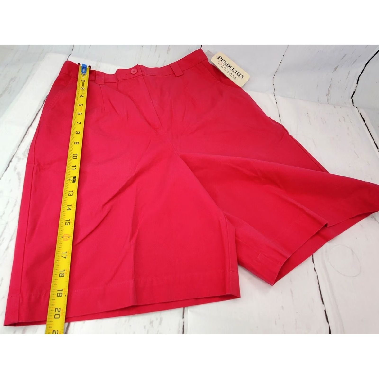 Pendleton VINTAGE Pendleton Originals Chino Shorts Womens 10 Pink Cotton NWT 8” Inseam HH48437 Size 32" / US 10 / IT 46 - 4 Thumbnail