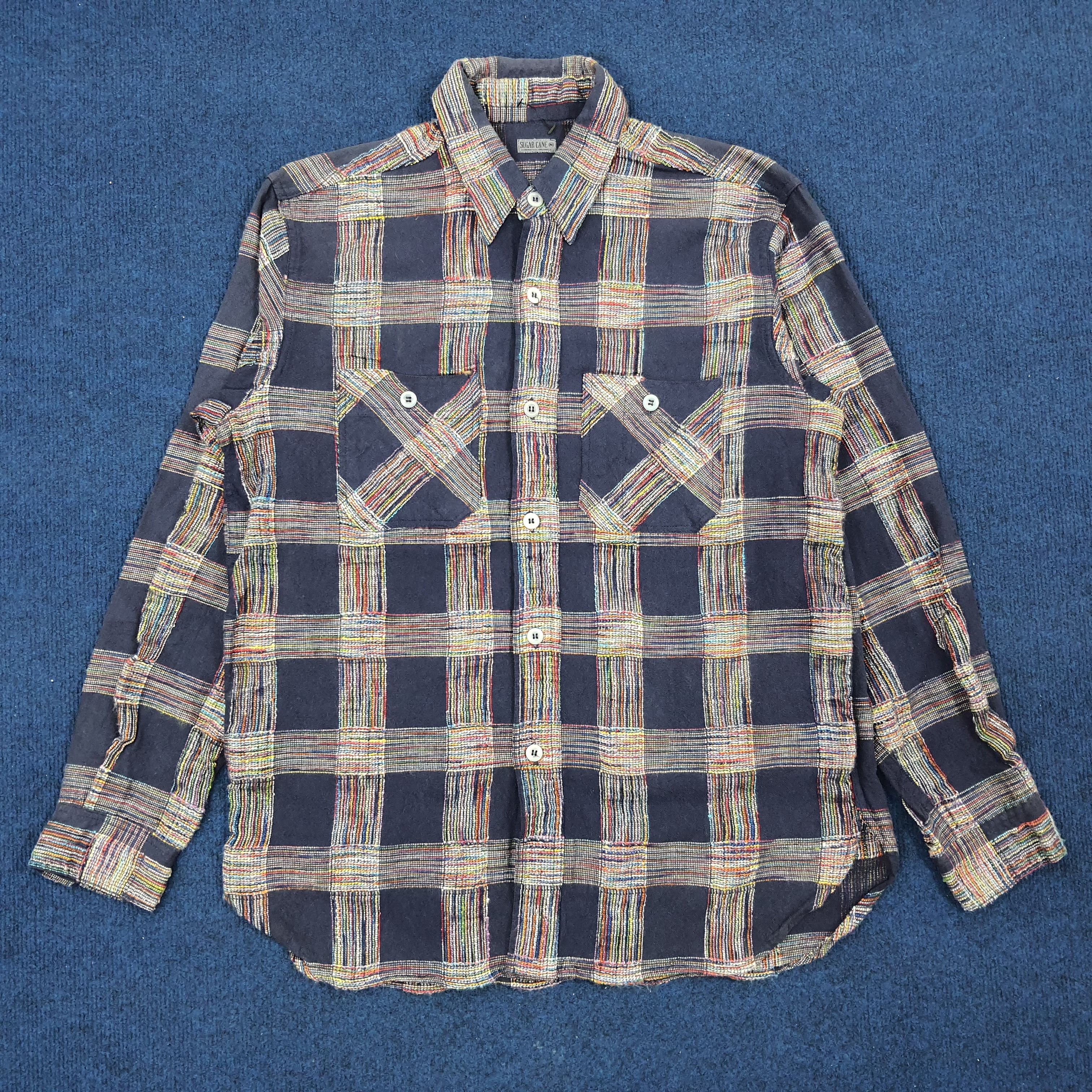 Japanese Brand × Sugar Cane × Vintage Vintage Sugar Cane Japanese Brand Flannel Shirt Size US M / EU 48-50 / 2 - 1 Thumbnail