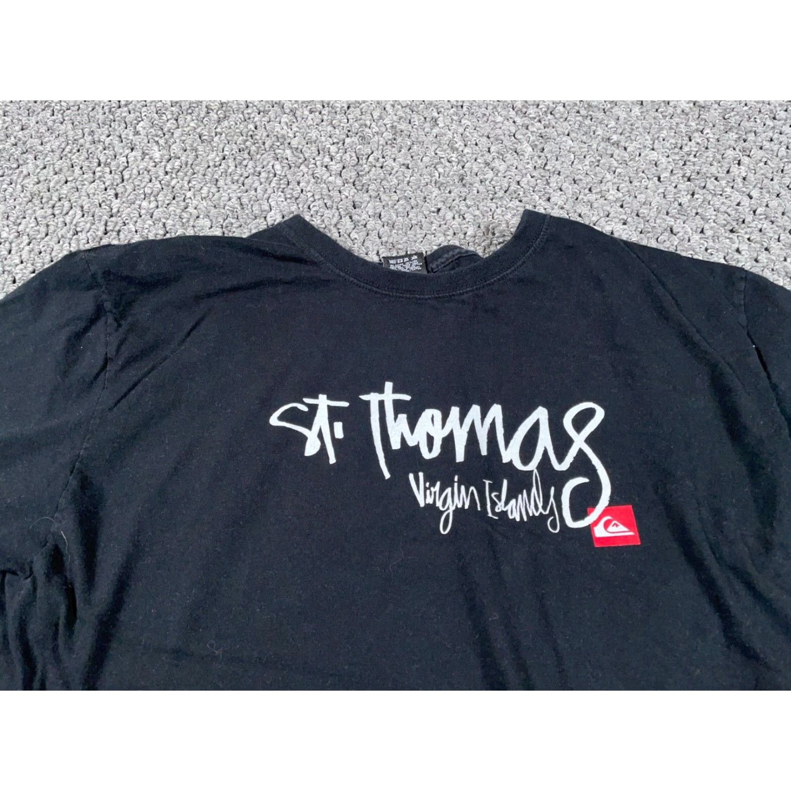 Quiksilver VTG Quiksilver T-Shirt Black Double-Sided Print Adult Large Men’s Short Sleeve Crew Neck St. Thomas Beach Retro Logo 2000s Size US L / EU 52-54 / 3 - 7 Thumbnail