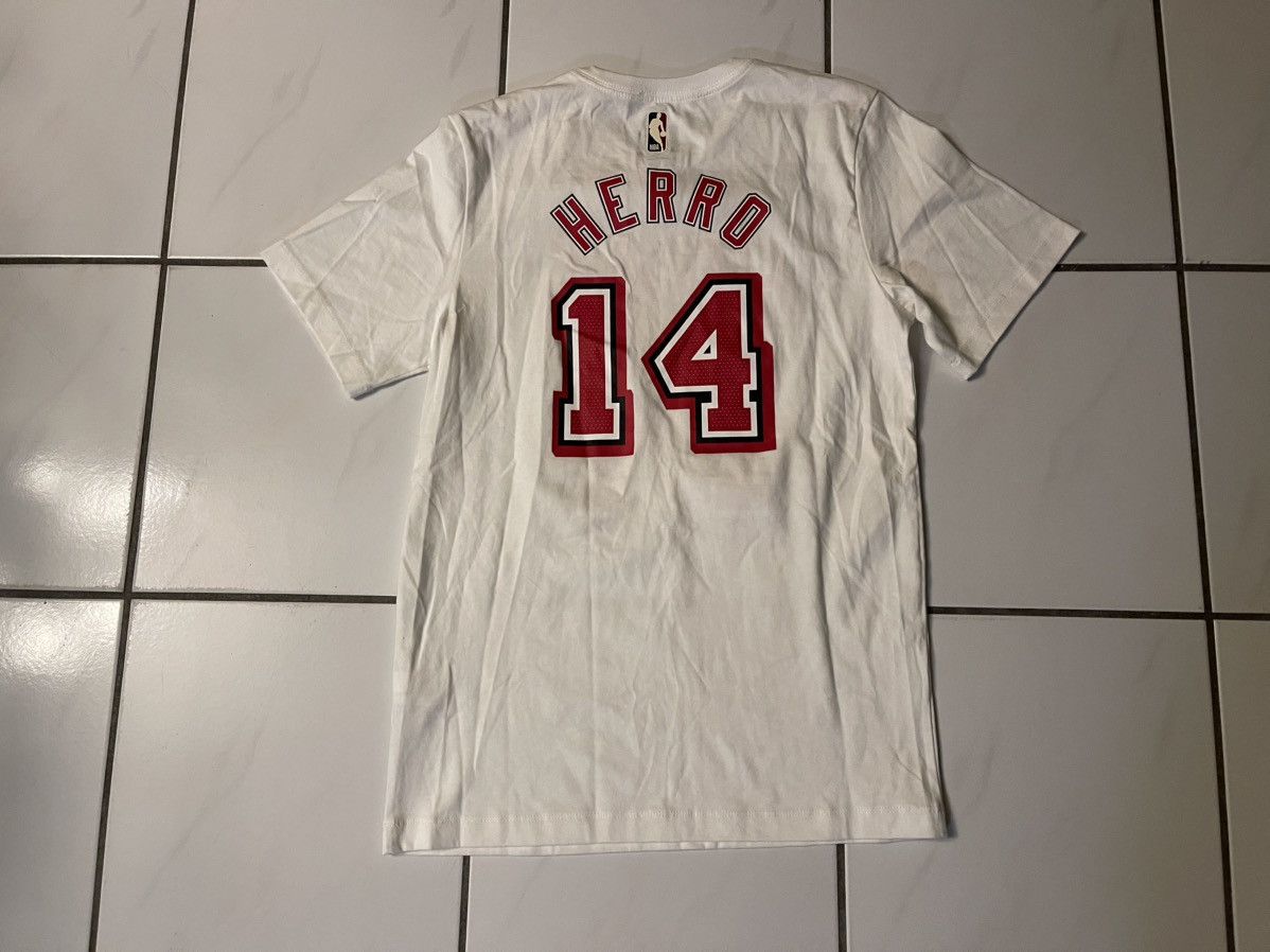 Nike Nike Tyler Herro Miami Heat T Shirt Mens Small White #14 Size US S / EU 44-46 / 1 - 6 Thumbnail