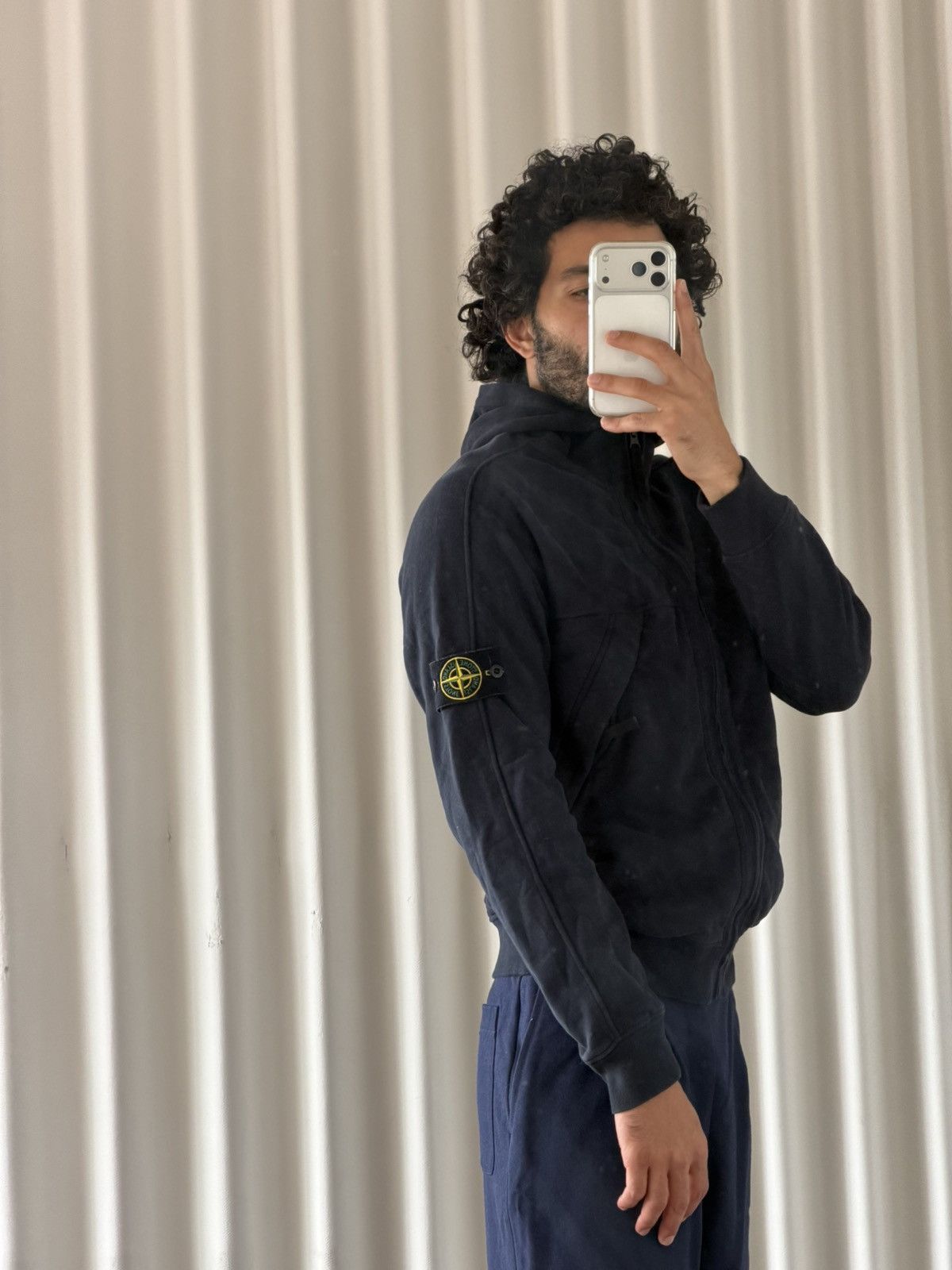 Stone Island Stone Island Black Zip-Up Hoodie Size US M / EU 48-50 / 2 - 2 Thumbnail