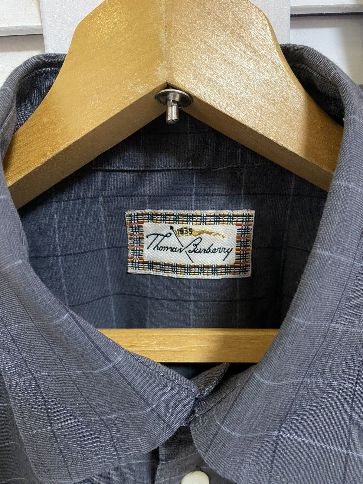 Burberry Vintage Thomas Burberry Shirt Mens Check Button Down Top 90s Size US M / EU 48-50 / 2 - 7 Thumbnail