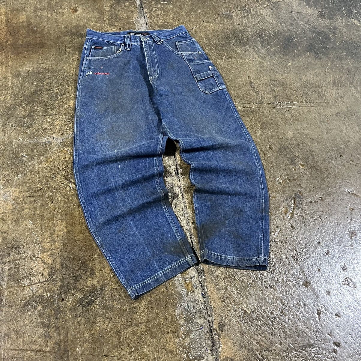 Fubu × JNCO × Vintage Crazy Vintage Y2K FUBU Carpenter Jeans Baggy Skater Unique Size US 34 / EU 50 - 9 Thumbnail