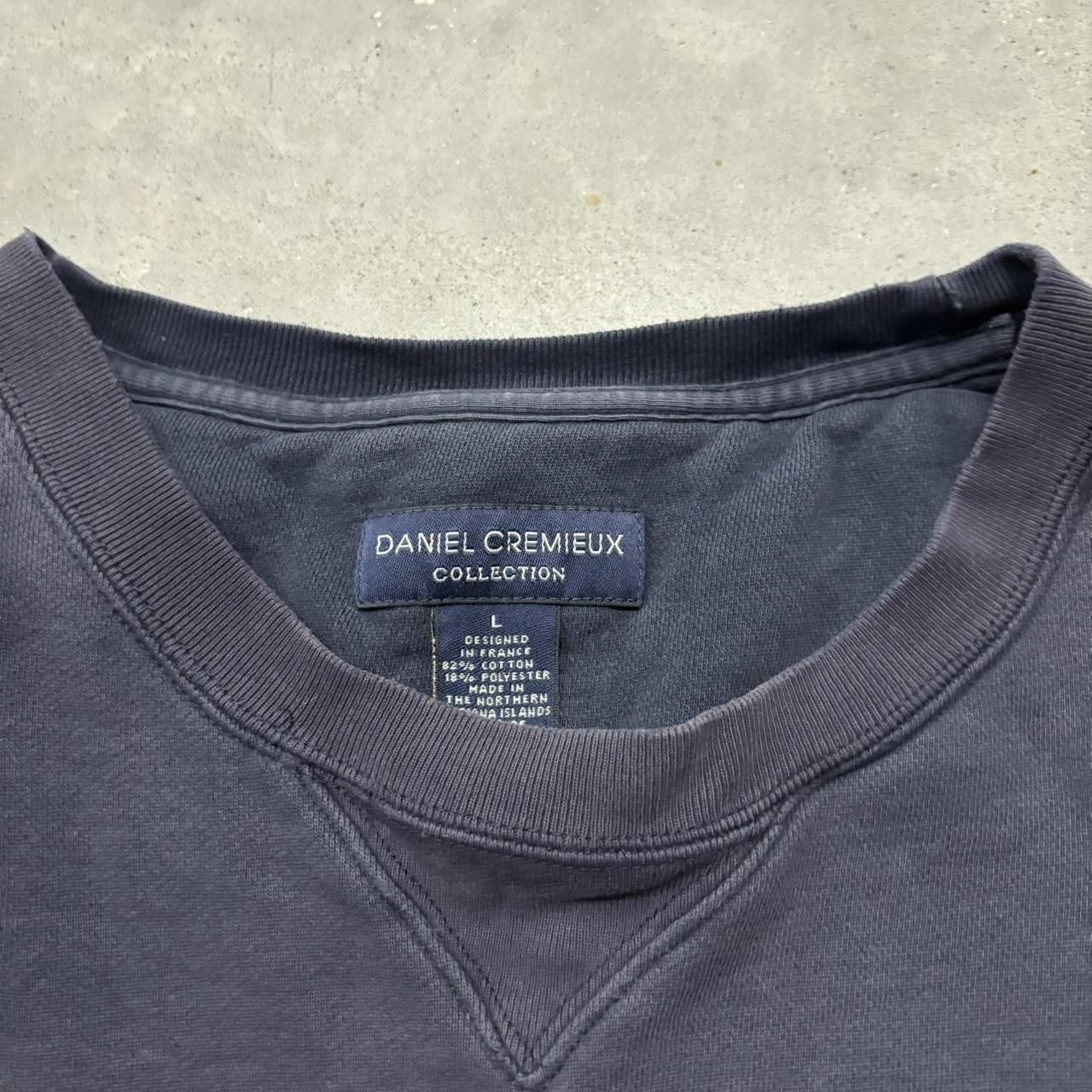 Japanese Brand × Vintage Crazy Vintage Y2K/2000s Faded Navy Blue Cermieux Spellout Essential Crewneck! Size US L / EU 52-54 / 3 - 6 Thumbnail