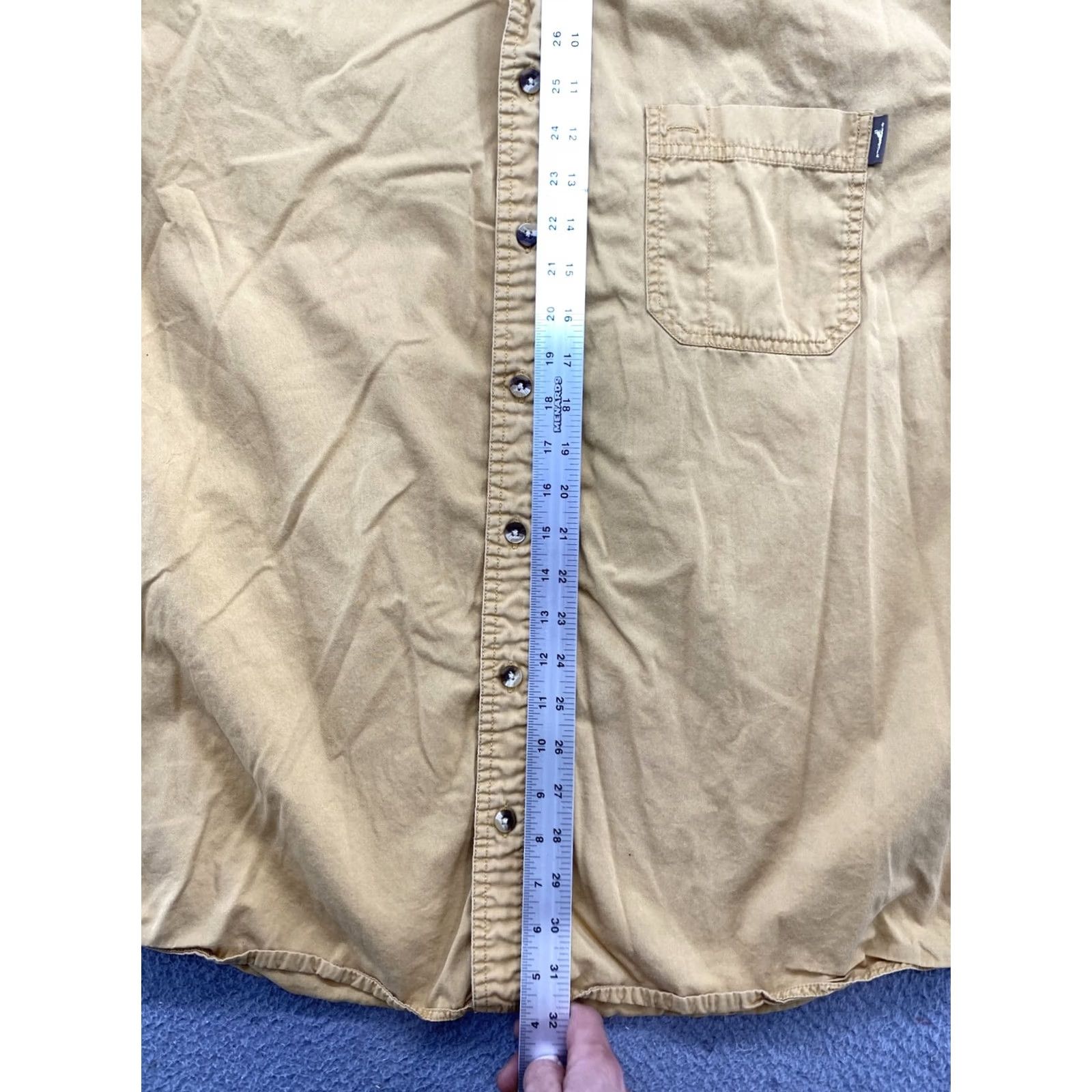 Eddie Bauer Eddie Bauer Button-Up Shirt Long Sleeve Mustard Yellow XL Tall Men's Collared Button-Up Shirt 90s Outdoor Pockets Size US XL / EU 56 / 4 - 6 Thumbnail