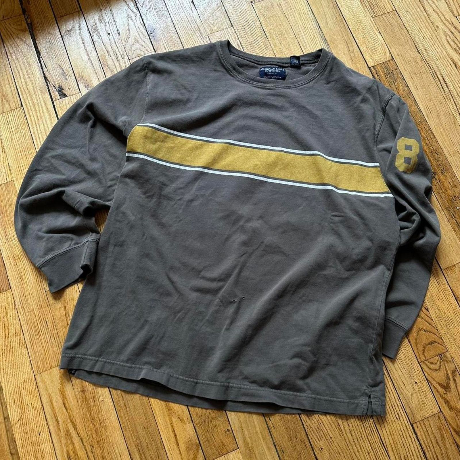 American Eagle Outfitters × Vintage Vintage Y2K 00s American Eagle Striped Longsleeve Shirt Size US L / EU 52-54 / 3 - 8 Thumbnail