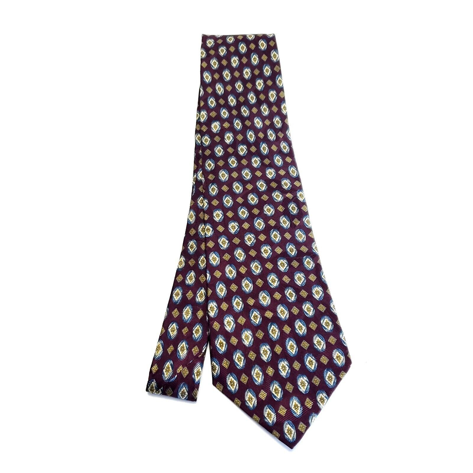 Burberry Burberry London Red Brown Beige Silk Tie Woven Short Geometr Size ONE SIZE - 7 Thumbnail