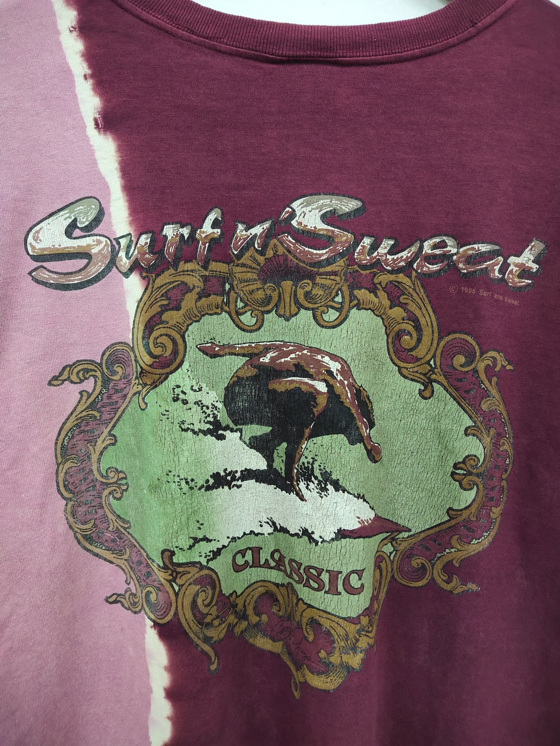 Sun Surf Vintage 1995 Surf & Sweat photoprint tie dye t shirt Size US L / EU 52-54 / 3 - 7 Thumbnail