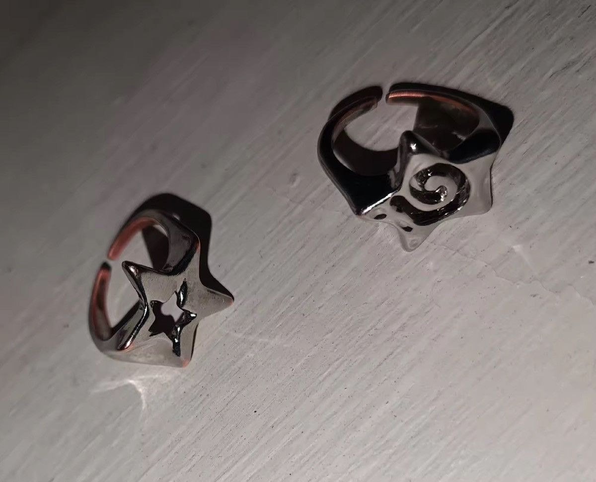Other 2Pcs Design Three Dimensional Star Open Ring Size ONE SIZE - 4 Thumbnail