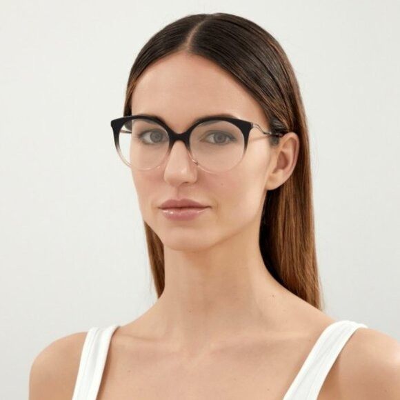 Gucci Gucci GG1009O 001 Eyeglasses Havana/Gold 52mm Round Frame Size ONE SIZE - 3 Thumbnail