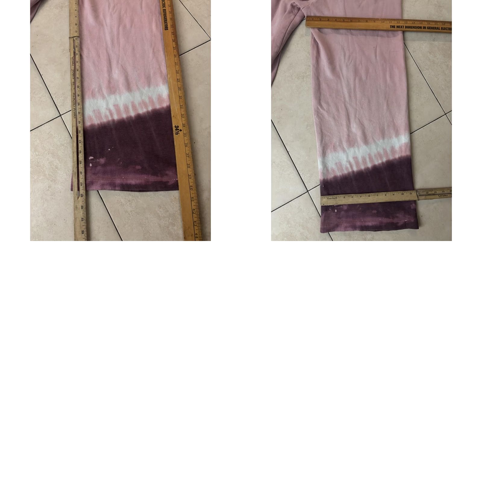 Pinko PINK Victoria's Secret Sweatpants Womens Medium Pink Tie Dye Wide-Leg Lounge Size 32" / US 10 / IT 46 - 8 Thumbnail