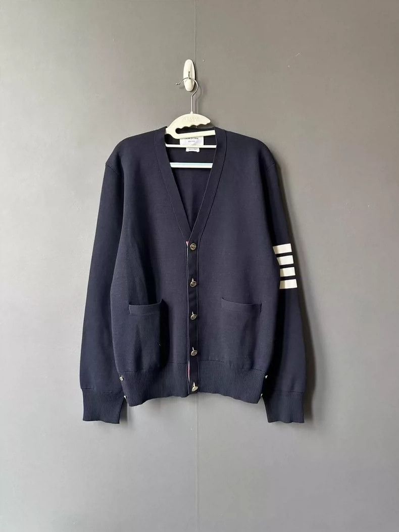 Thom Browne Thom Browne Gold-buttoned cardigan jacket 2505-Nextarrow Size US M / EU 48-50 / 2 - 1 Thumbnail