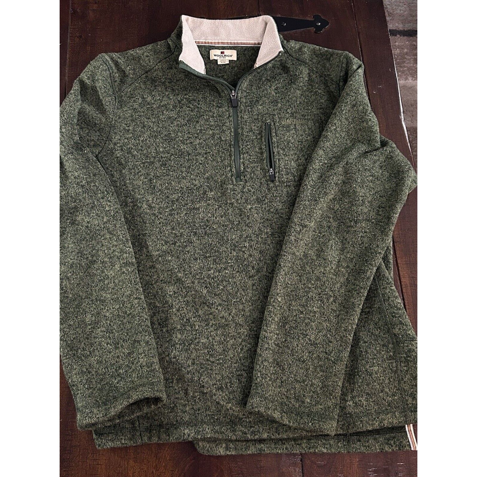 Woolrich Woolen Mills Men’s Woolrich Pullover Quarter Zip Sweater Xl Green Size US XL / EU 56 / 4 - 1 Thumbnail