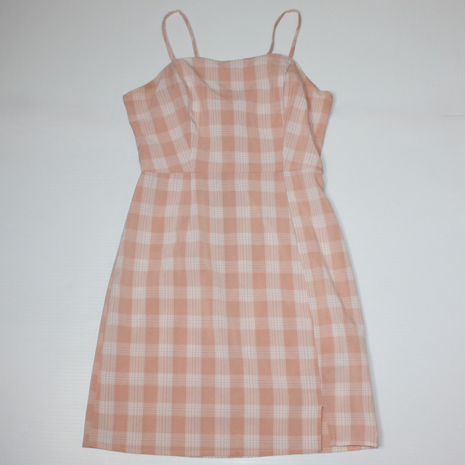 BP. Plaid Square Neck Sundress Dress in Coral & White Gingham Size XS / US 0-2 / IT 36-38 - 10 Thumbnail
