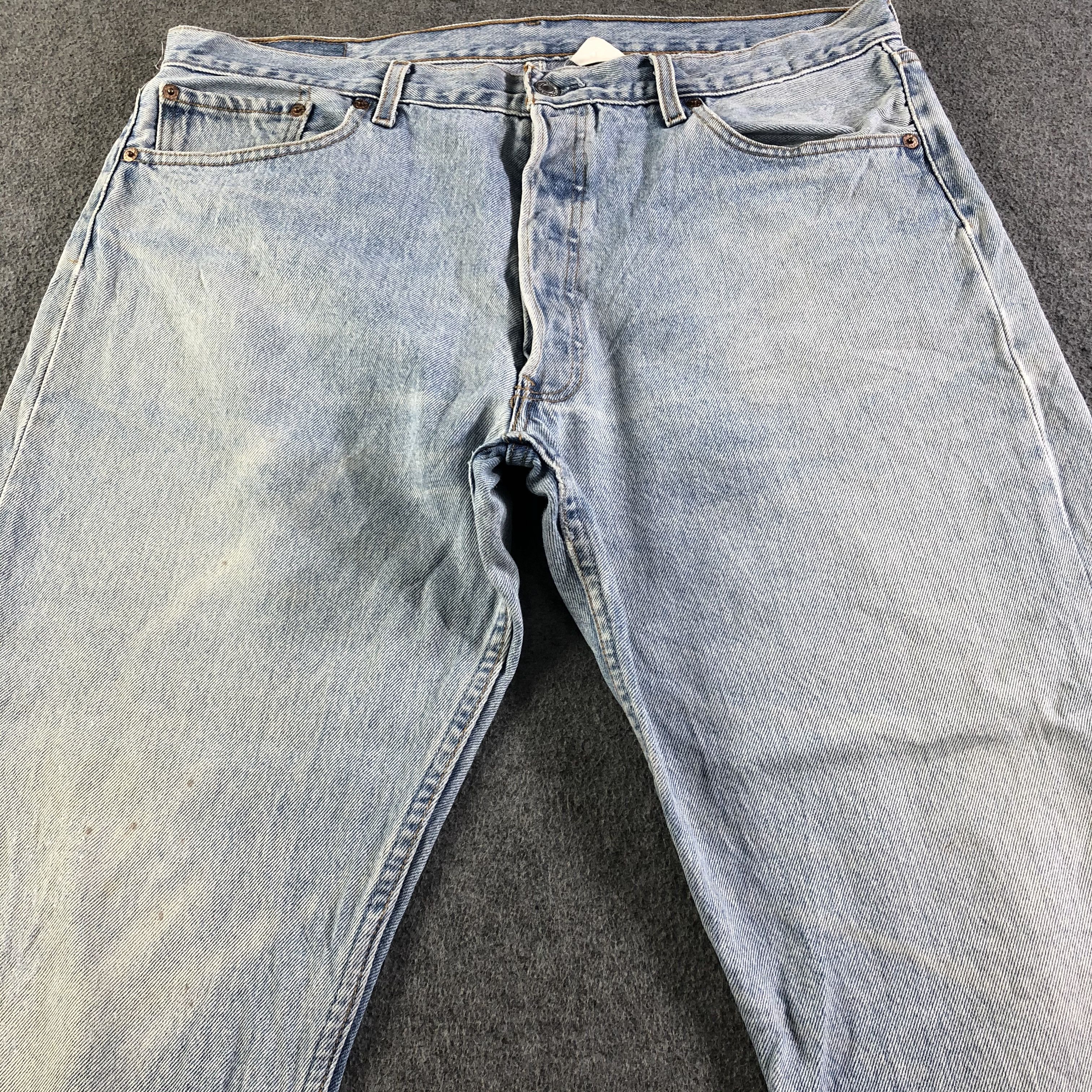 Levi's Vintage Light Wash Levis 501 Jeans-J4493 Size US 37 - 3 Thumbnail