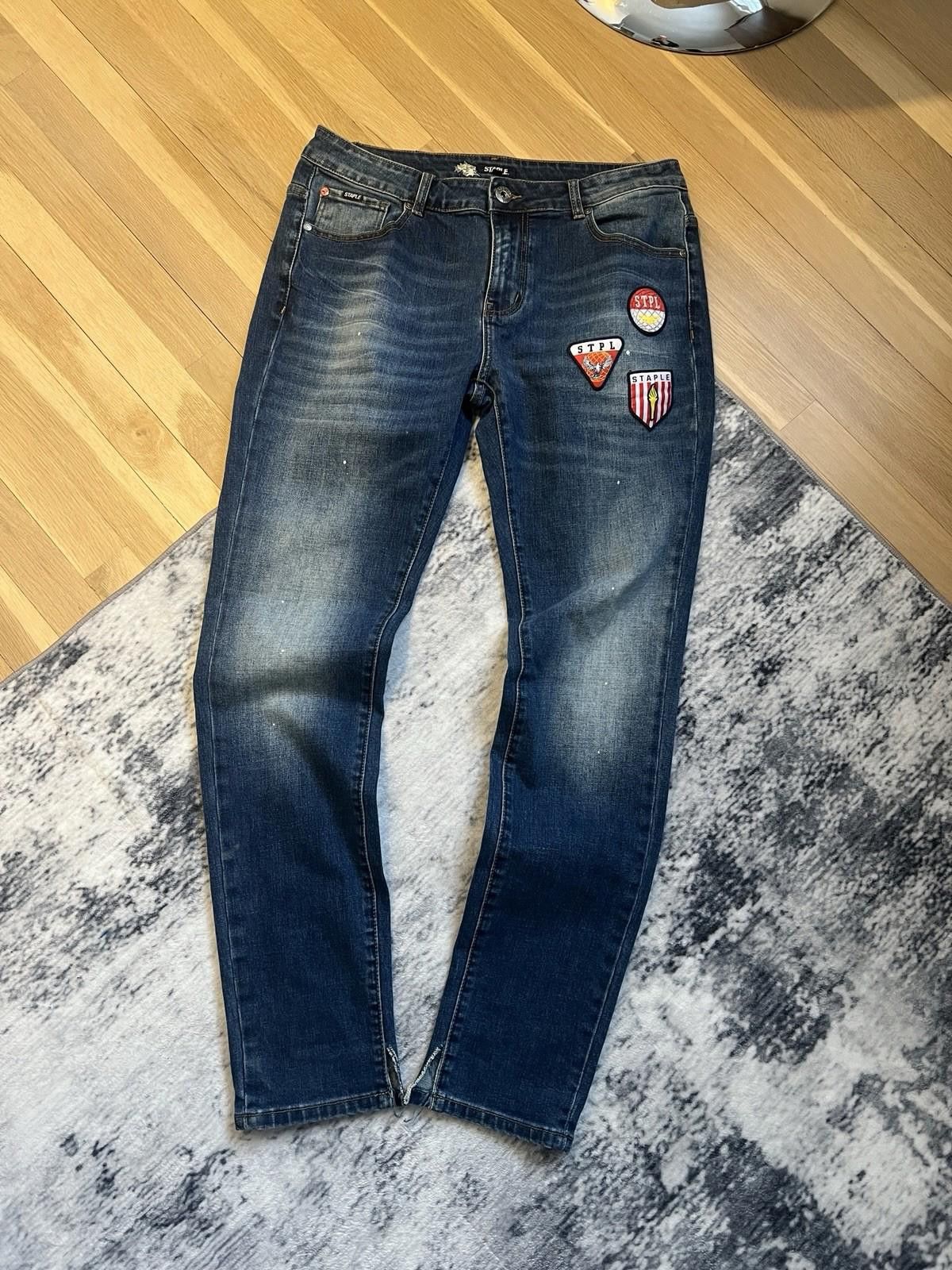 Staple Staple Pigeon Mens Embroidered Patch Denim Jeans Size 32x32 Size US 32 / EU 48 - 1 Thumbnail