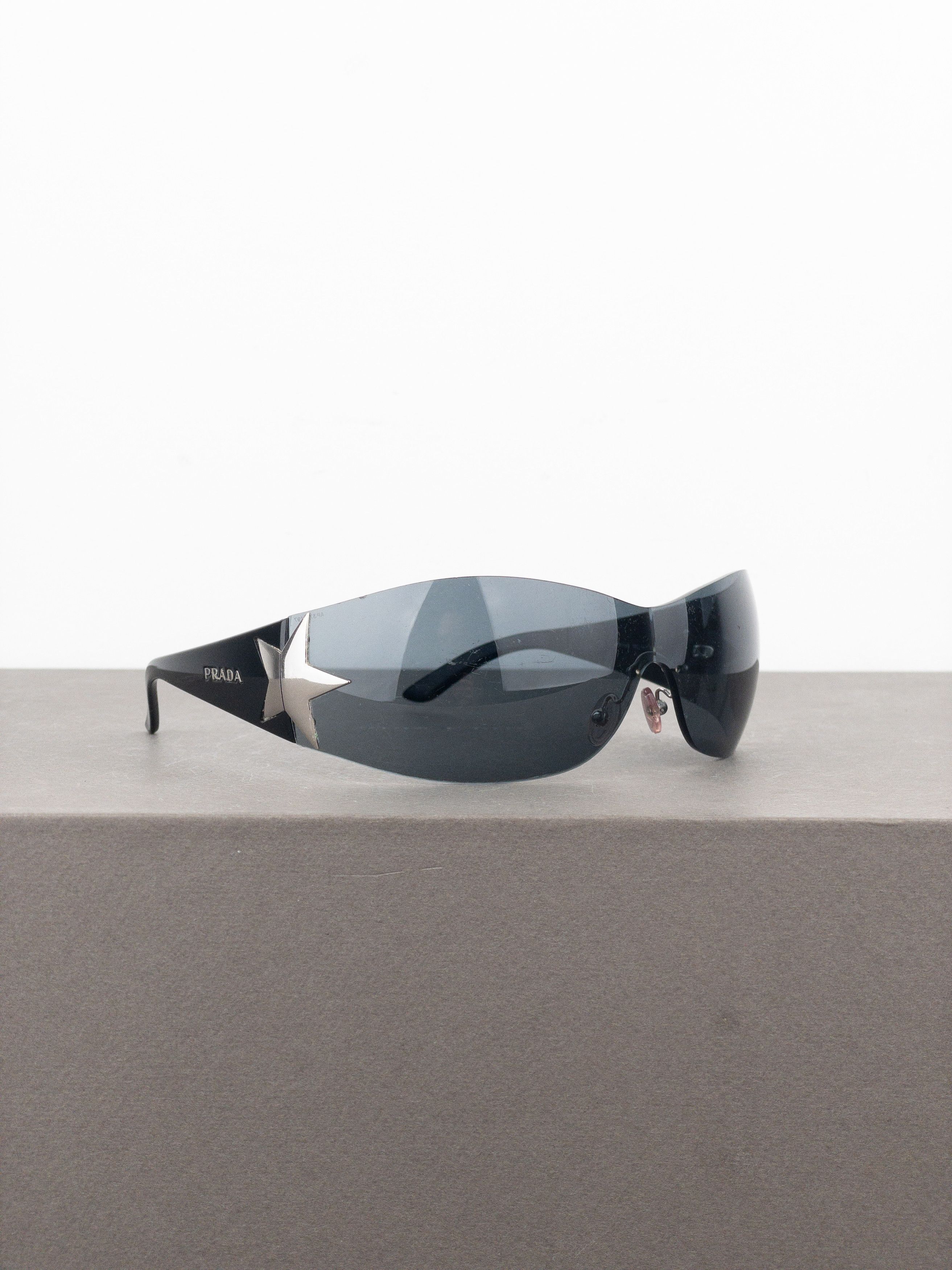 Prada Prada SS04 ‘SPR72G’ Star Wrap Mask Shield Sunglasses Size ONE SIZE - 2 Thumbnail