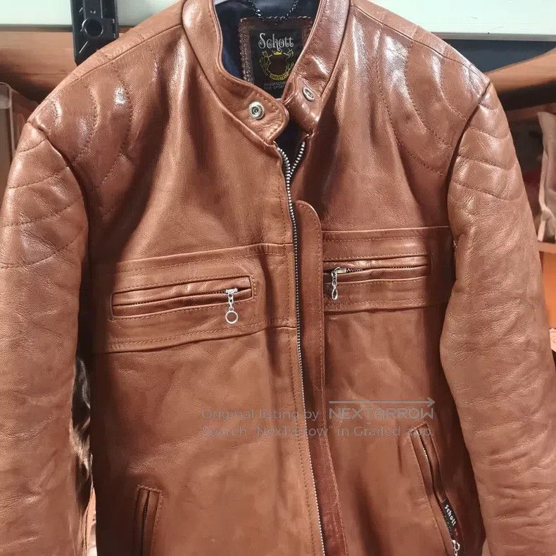 Schott Men's leather jacket Size US L / EU 52-54 / 3 - 1 Thumbnail