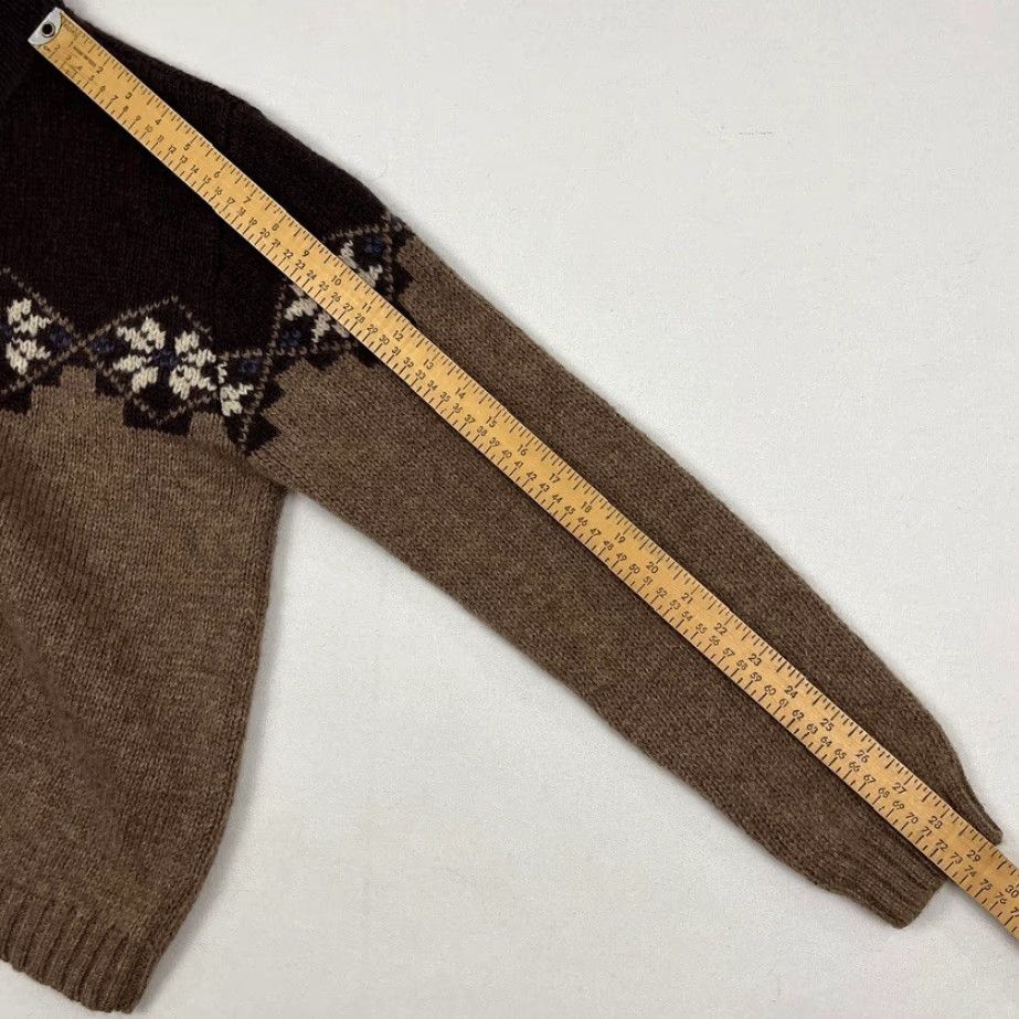 Vintage VINTAGE Paul Harris Cardigan Sweater Women XL Brown Fair Isle Full Zip Wool Knit Set Casual, Workwear, Party Womens Size XL / US 12-14 / IT 48-50 - 5 Thumbnail