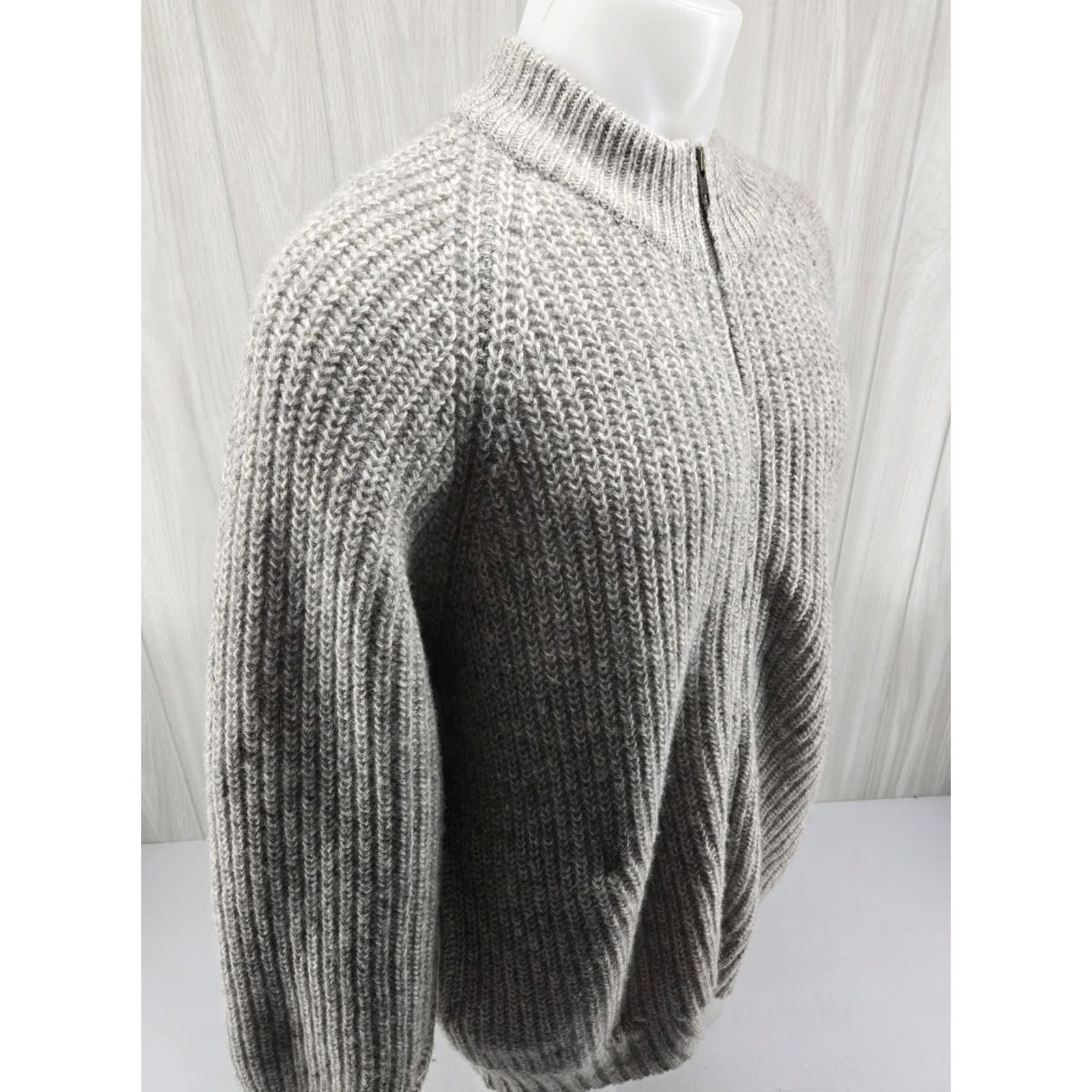 Eddie Bauer VINTAGE Eddie Bauer Sweater Mens XL Gray Wool Blend Full Zip Shirt 90s Outdoor Mens Size US XL / EU 56 / 4 - 6 Thumbnail