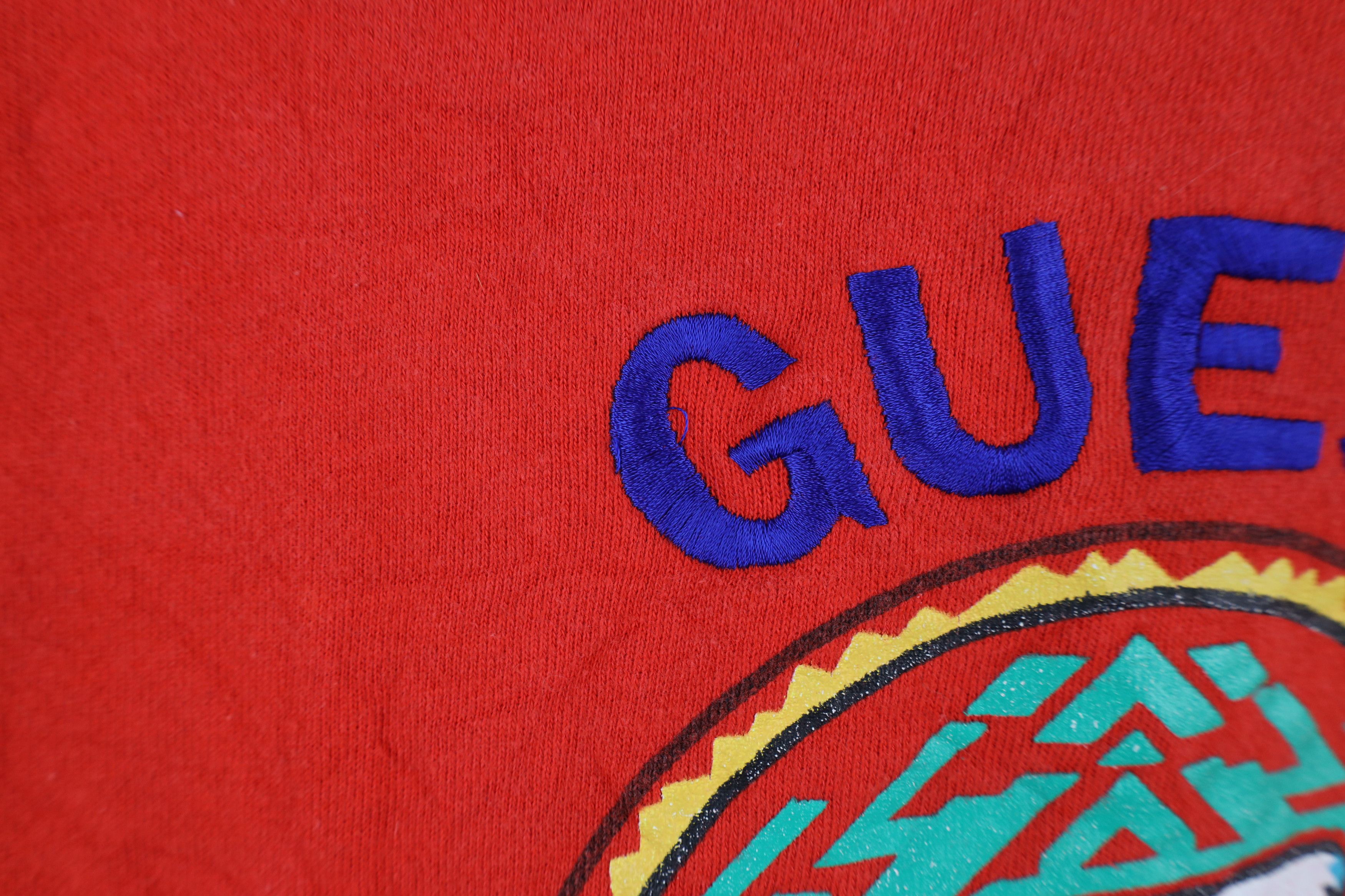Guess × Vintage Vintage 90s Guess Polar Bear Club Crewneck Sweatshirt USA Size US XXL / EU 58 / 5 - 5 Thumbnail
