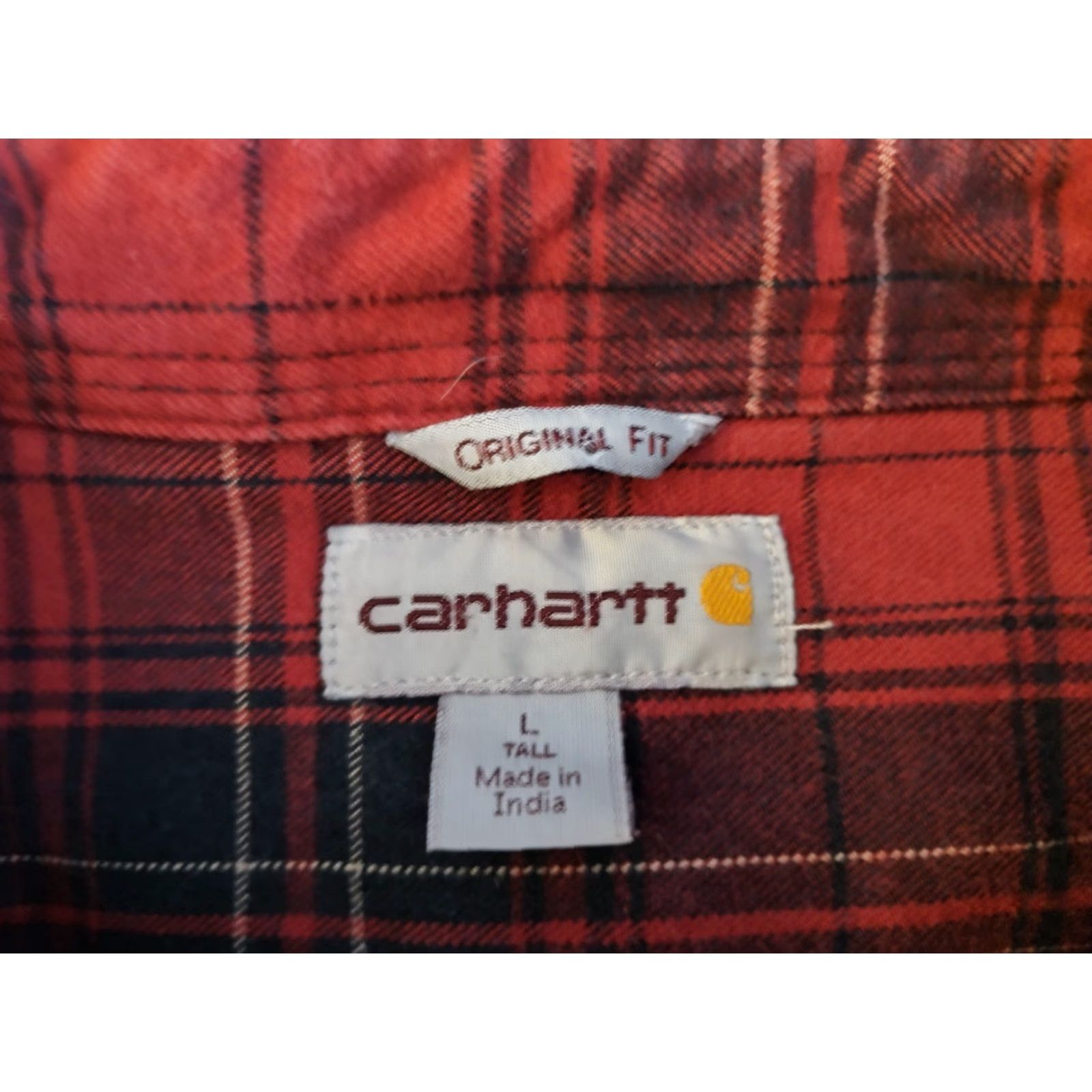 Carhartt VINTAGE Carhartt Men’s Heavyweight Flannel Shirt Size Large Tall Red & Black Plaid Workwear Size US L / EU 52-54 / 3 - 7 Thumbnail