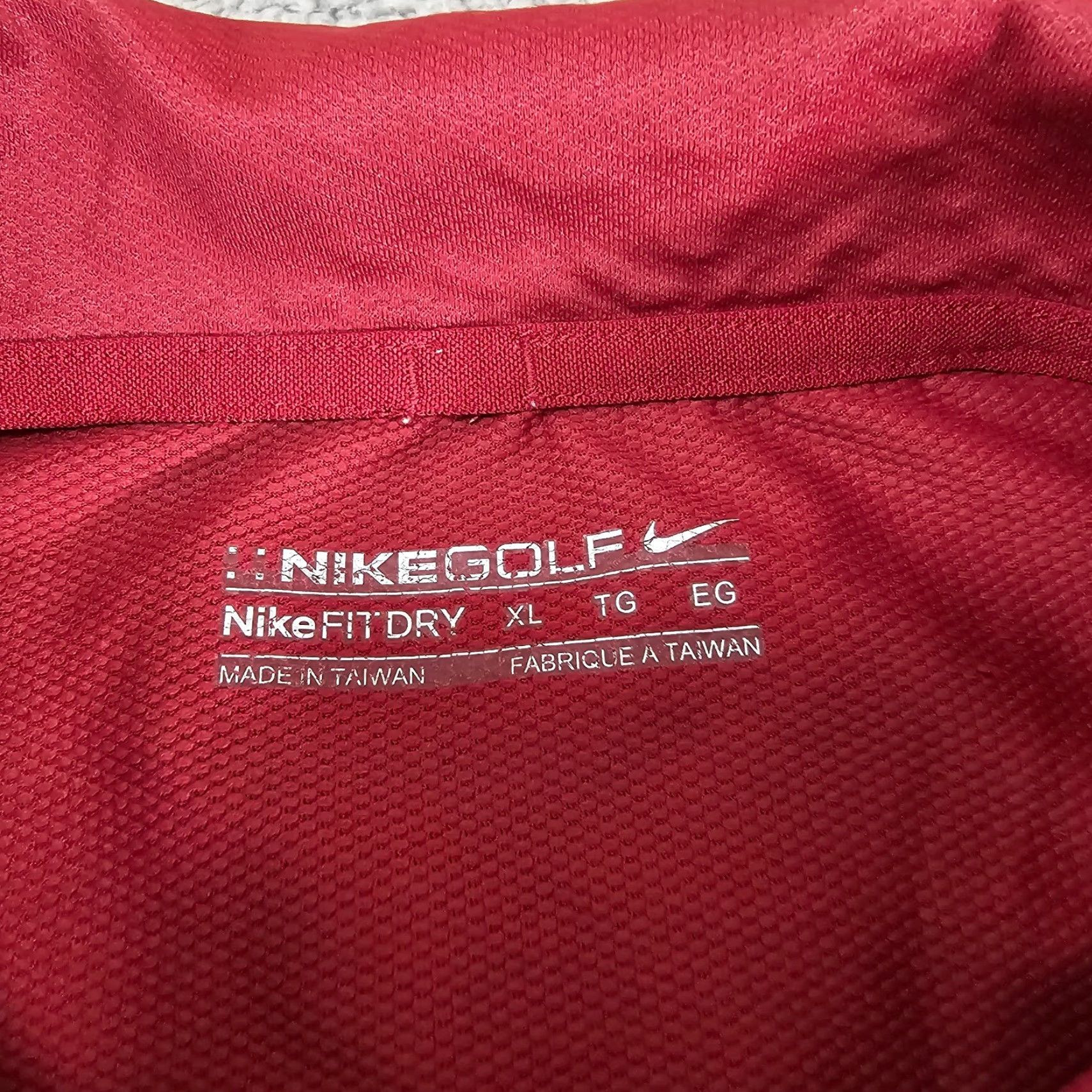 Nike Nike Polo Shirt Mens XL Red Swoosh Golf Performance Dri-Fit Fire Size US XL / EU 56 / 4 - 3 Thumbnail
