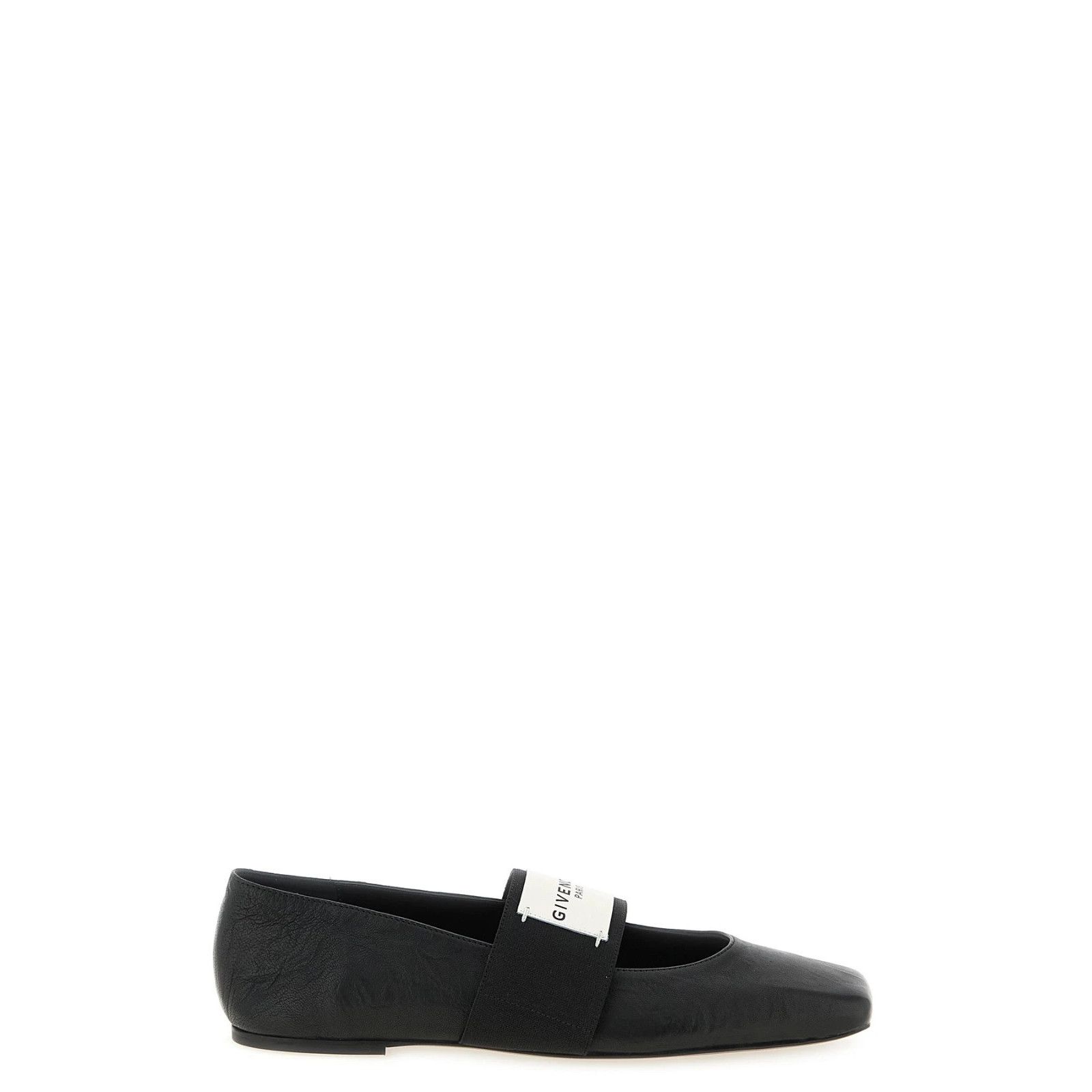 Givenchy GIVENCHY Sliced Square Black Leather Ballerina Flats New & A Size US 9 / IT 39 - 1 Thumbnail