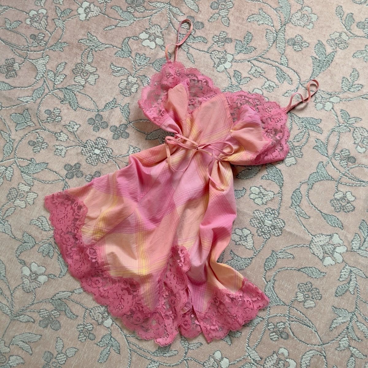 Victoria's Secret Victoria’s Secret Pink Plaid Cotton Slip Dress (XS) Size XS / US 0-2 / IT 36-38 - 9 Thumbnail