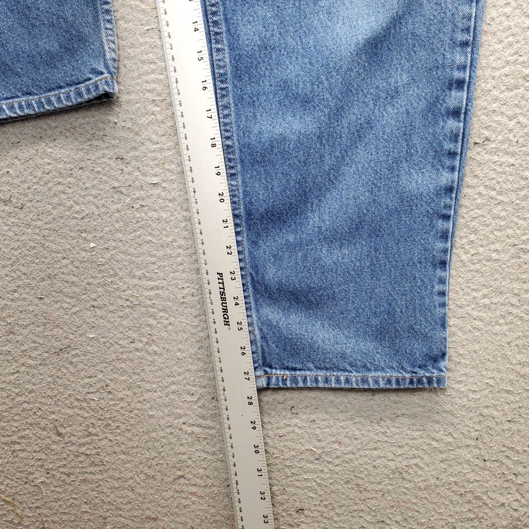 Vintage L.L. Bean Mens Jeans 38x29 Blue Denim Straight Classic Fit Stonewash 5-Pocket Zip Button Size US 38 / EU 54 - 4 Thumbnail
