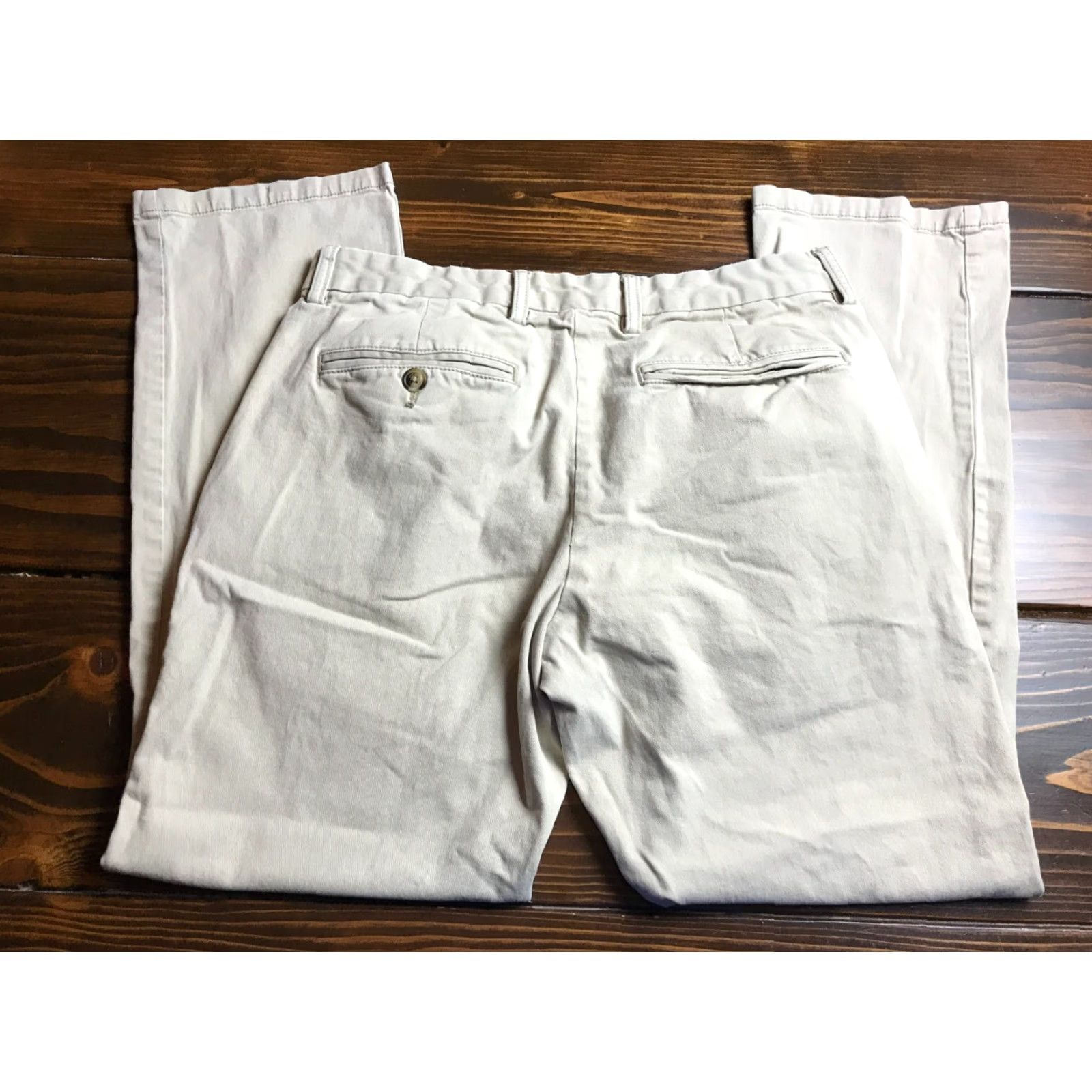 Old Navy Old Navy Pants Men's 30x30 Tan Straight Built in Flex Flat Front Chino Casual Travel Regular Size 30 Brown Inseam 30 in Mens Size US 30 / EU 46 - 2 Thumbnail