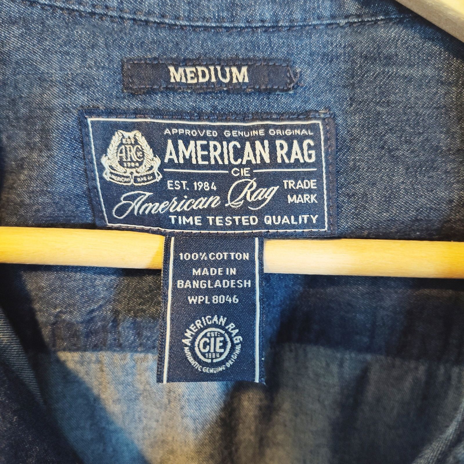 American Rag American Rag Chambray Button Down Shirt Medium Cotton Denim Size US M / EU 48-50 / 2 - 2 Thumbnail
