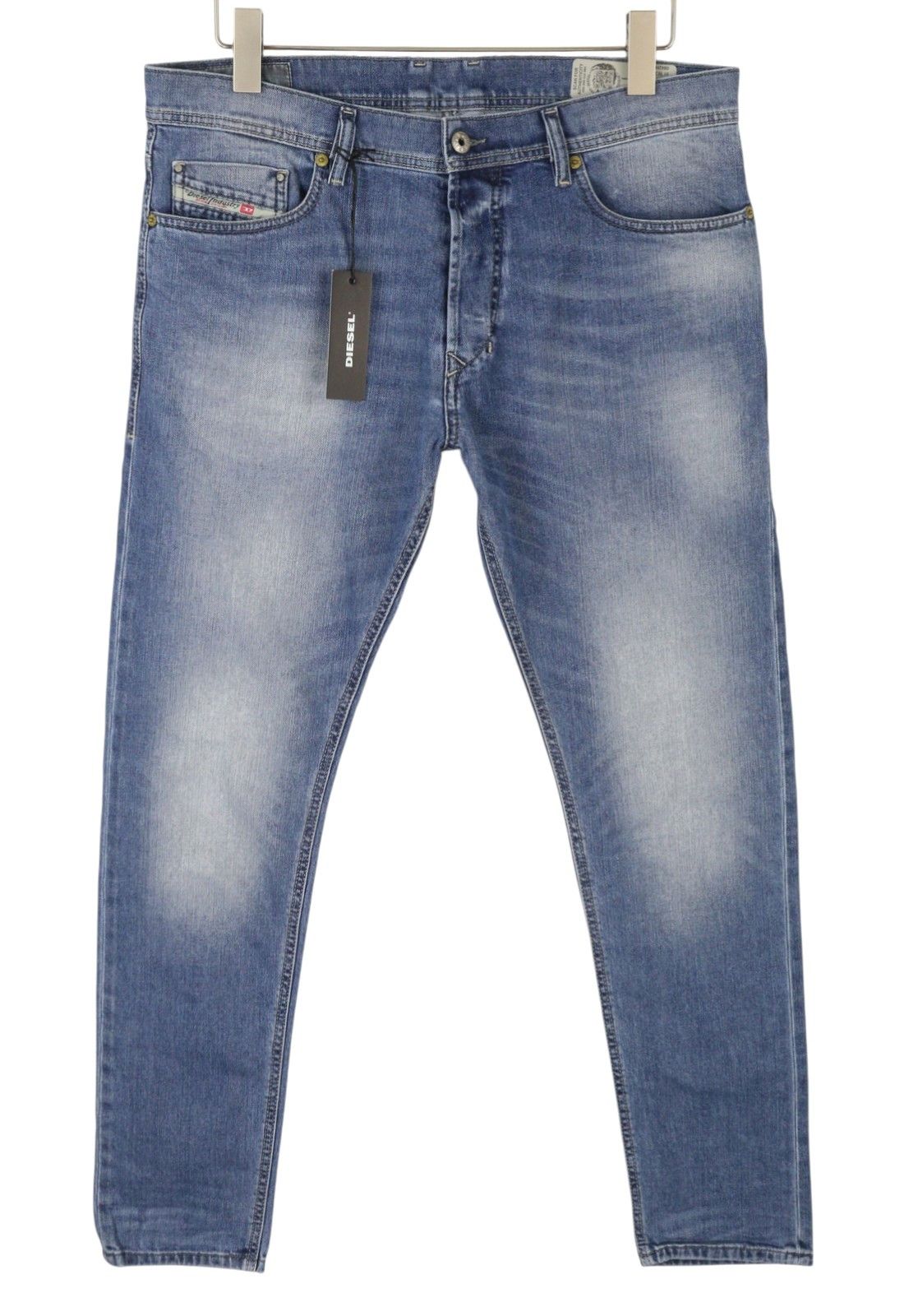 Diesel TEPPHAR 0842H W33/L32 Blue Faded Slim Carrot Jeans 89134 Size US 33 - 2 Thumbnail