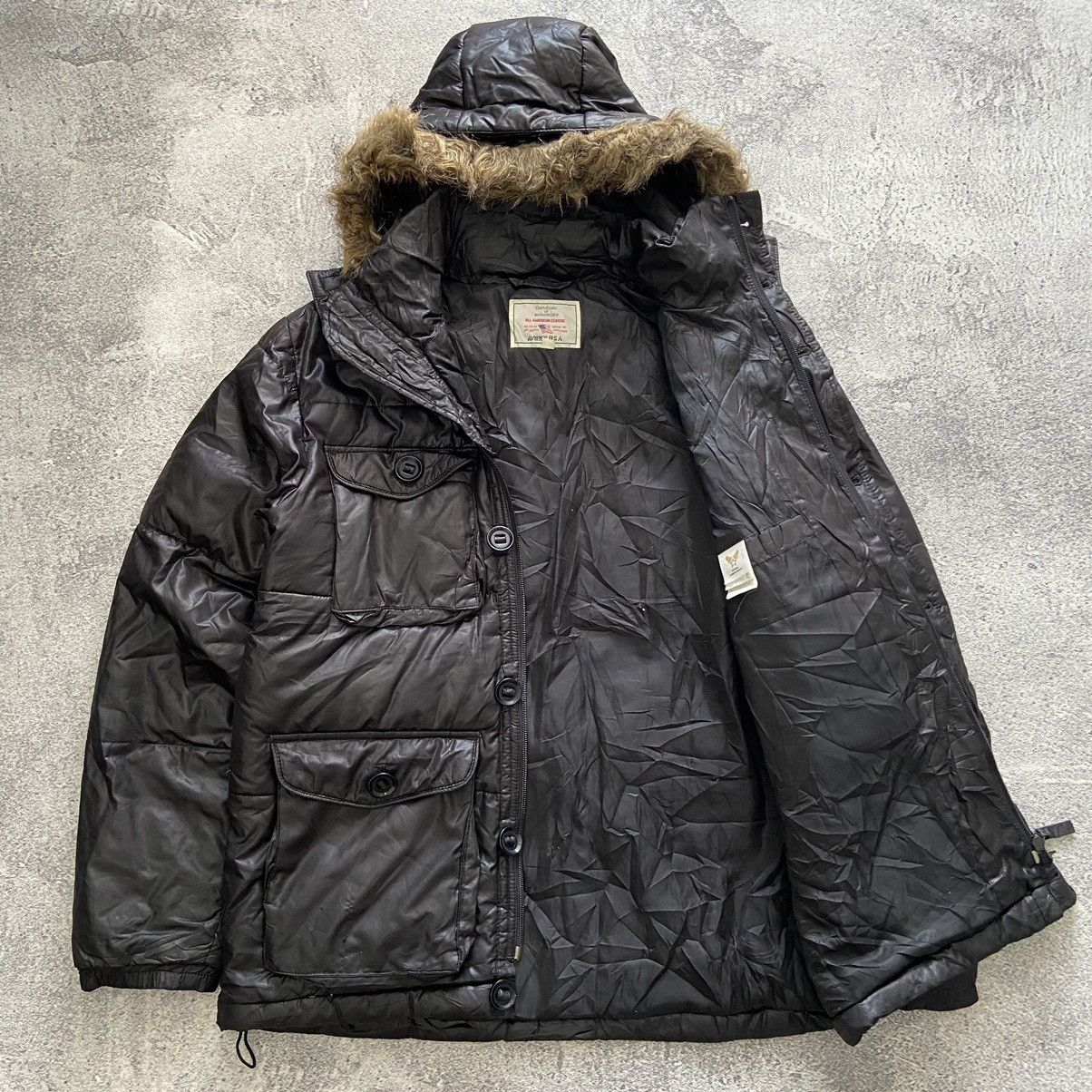 Avirex 2000s Avirex - Vkei Apocalypse Style Down Puffer Fur Jacket Size US M / EU 48-50 / 2 - 6 Thumbnail