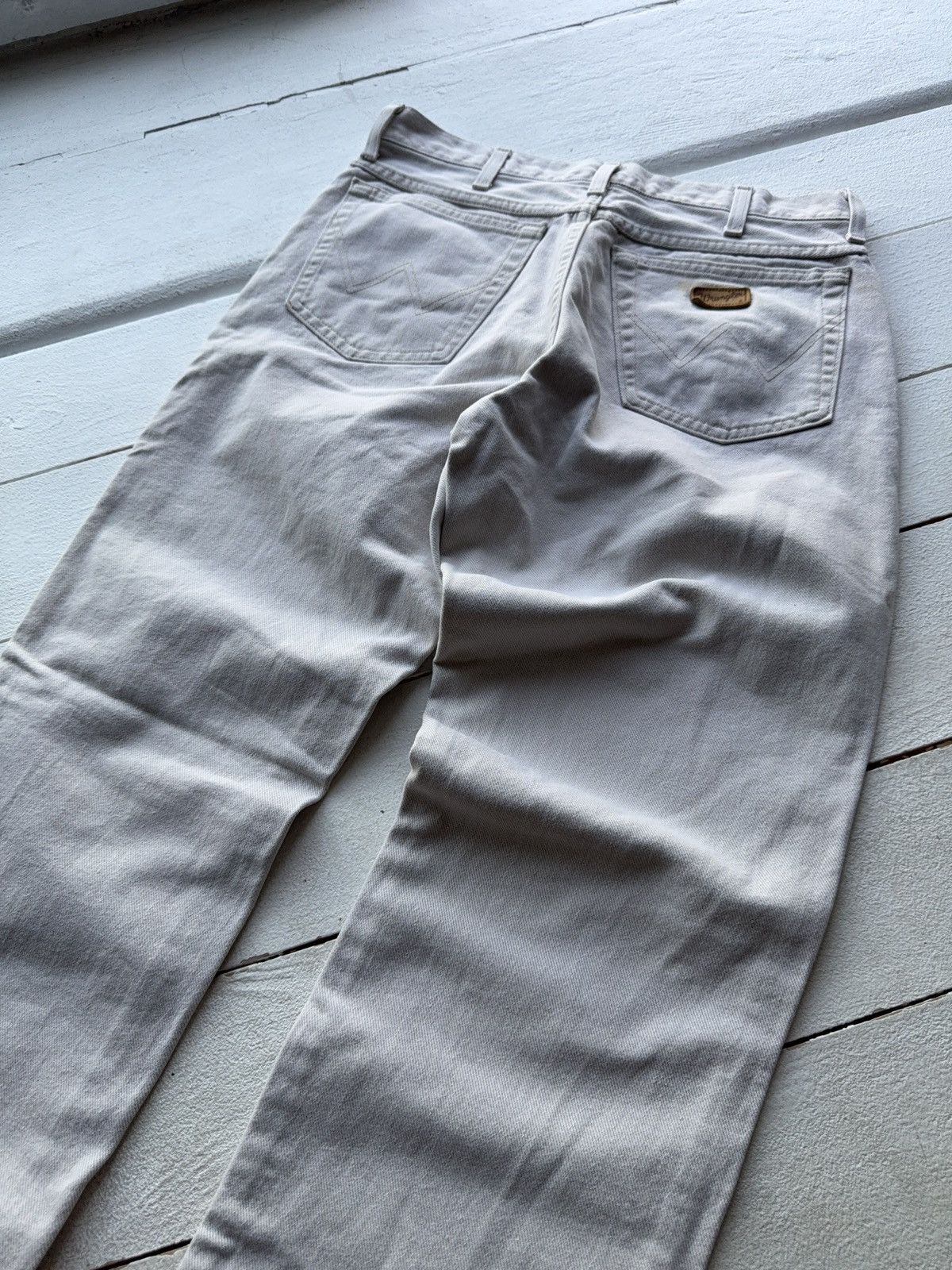 Wrangler Vintage 70s Wrangler UK-Made Off-White Western Cowboy Jeans Size US 30 / EU 46 - 12 Thumbnail