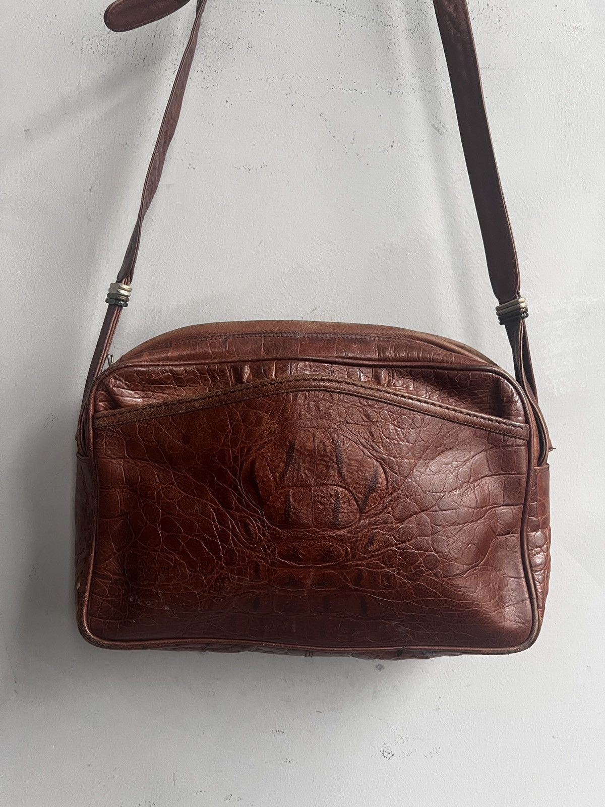 KMRii Rare kmrii style crocodile leather messenger bag hype y2k Size ONE SIZE - 2 Thumbnail