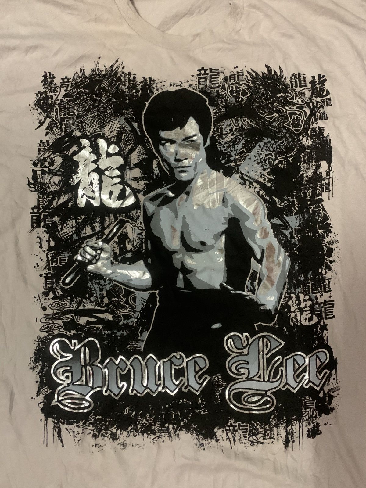 Vintage Vintage 90’s Nice Printed Bruce Lee Tee Size US XL / EU 56 / 4 - 3 Thumbnail