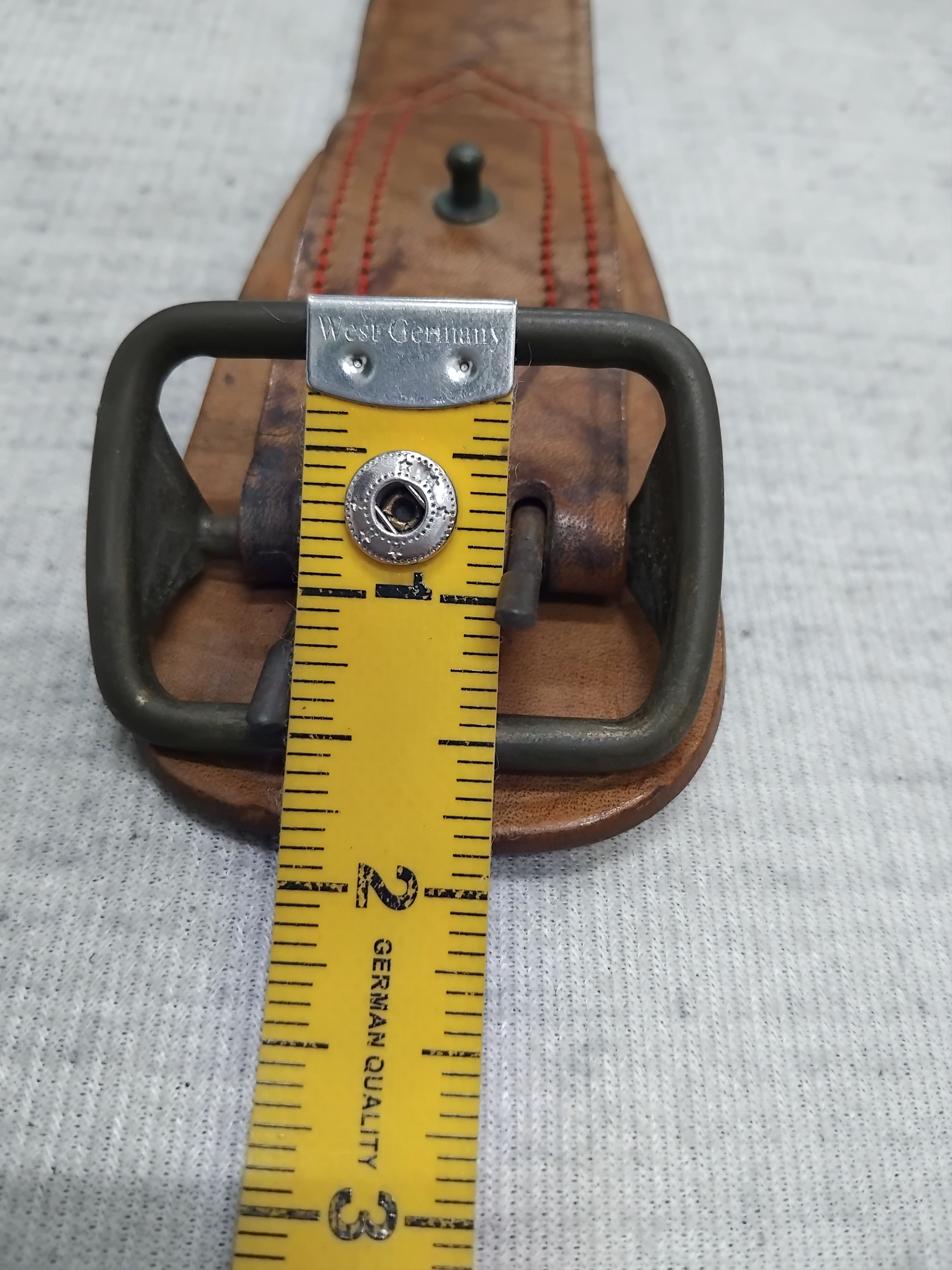 Neil Barrett 💥Bell barret chocolate colour Leather brass buckle belt Size ONE SIZE - 18 Thumbnail
