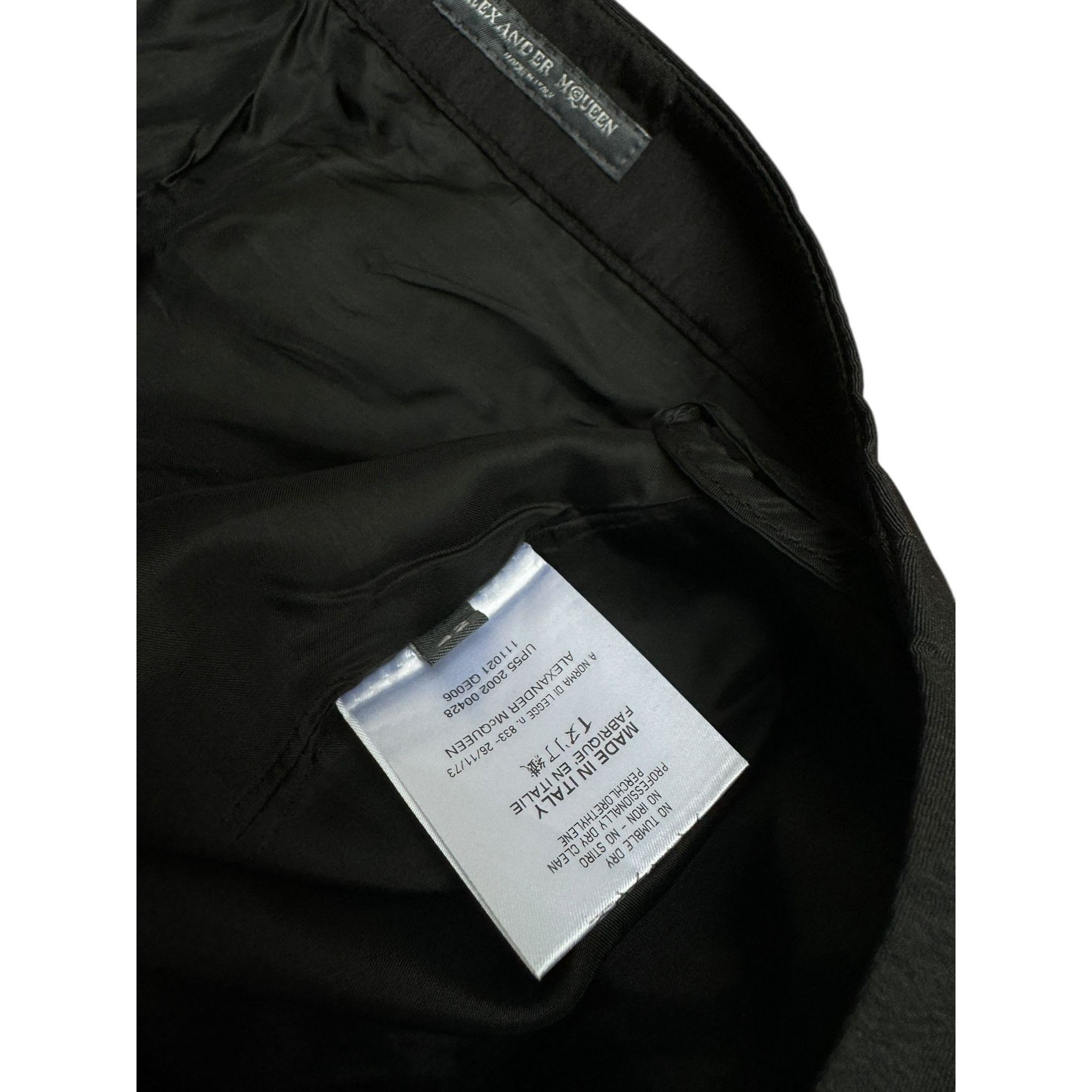 Alexander McQueen Alexander McQueen FW 2002 Black Silk Pants Size IT 42 fits U Size 27" / US 4 / IT 40 - 8 Thumbnail
