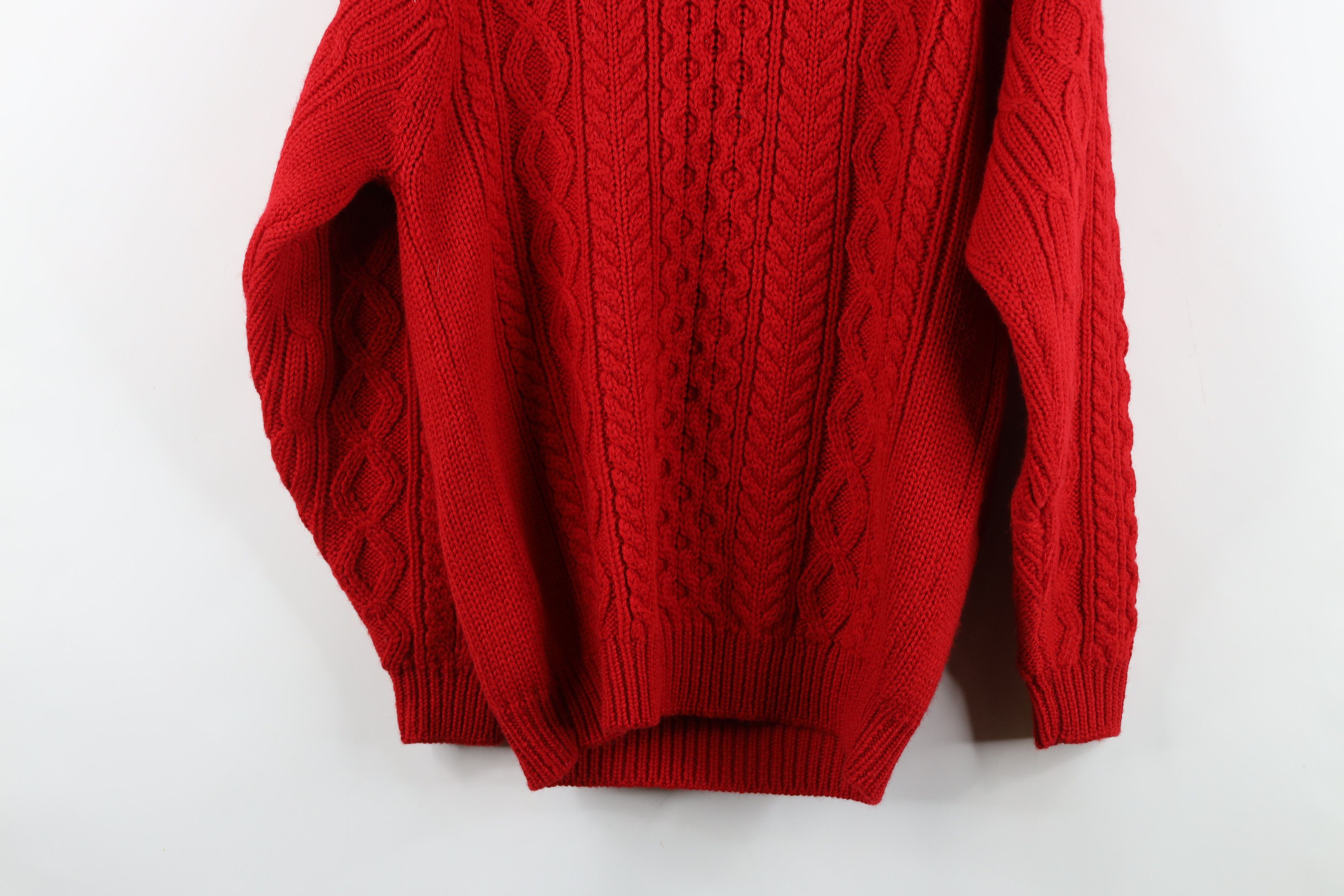 Vintage Vintage 90s Streetwear Fisherman Knit Turtleneck Sweater Size L / US 10 / IT 46 - 9 Thumbnail