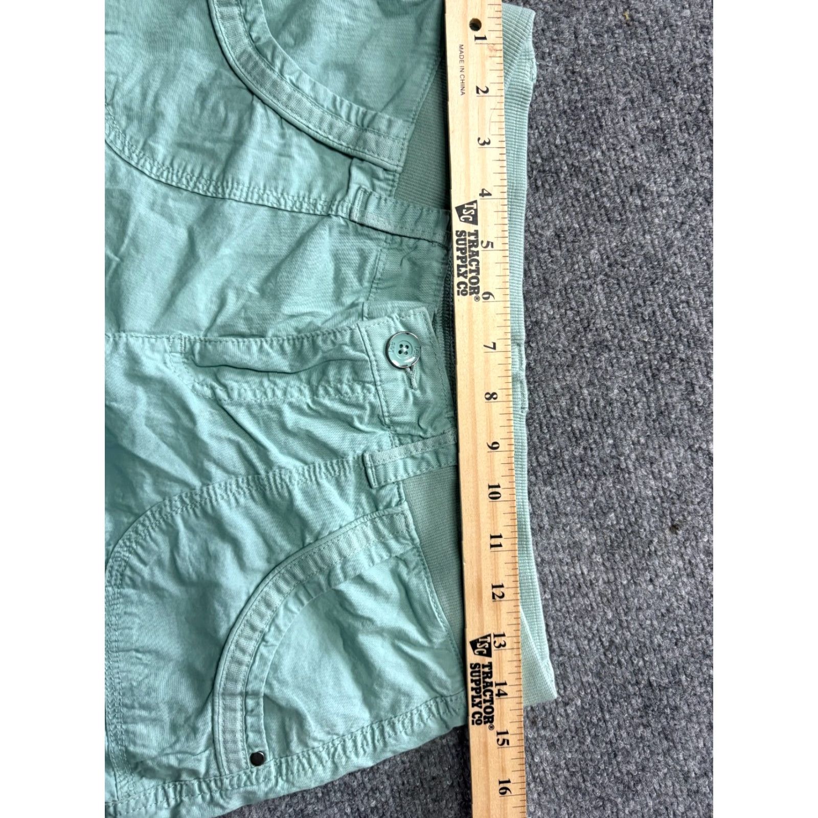 Lee Lee Shorts Womens 8P Petite Teal Stretch Relaxed Chino Pocket Logo Size 30" / US 8 / IT 44 - 3 Thumbnail