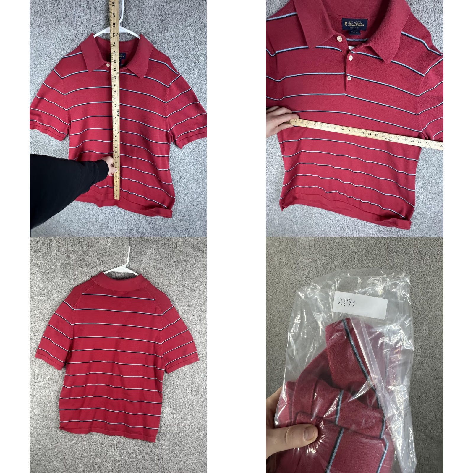 Brooks Brothers VINTAGE Brooks Brothers Polo Shirt Mens XL Red Striped Pima Cotton Short Sleeve Size US XL / EU 56 / 4 - 8 Thumbnail