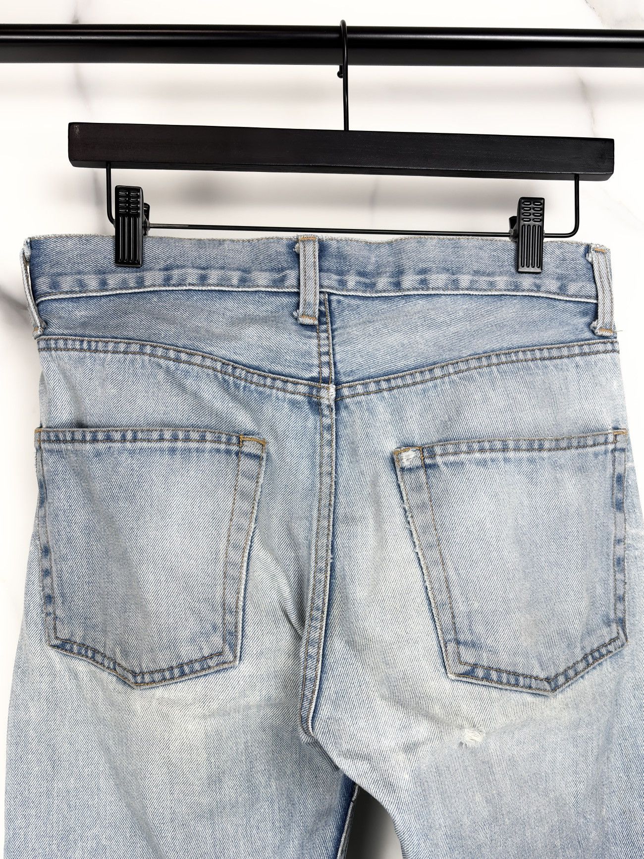 Junya Watanabe AW03 Junya Watanabe Washed Blue Faded Denim Jeans Thrashed Size US 30 / EU 46 - 4 Thumbnail
