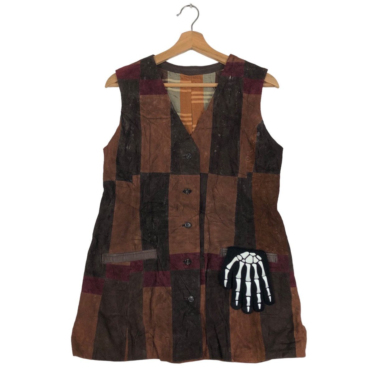 Japanese Brand 🔥Kapital Japan Design Vest Tank Top Tartan Design Patchwork Size US M / EU 48-50 / 2 - 2 Thumbnail