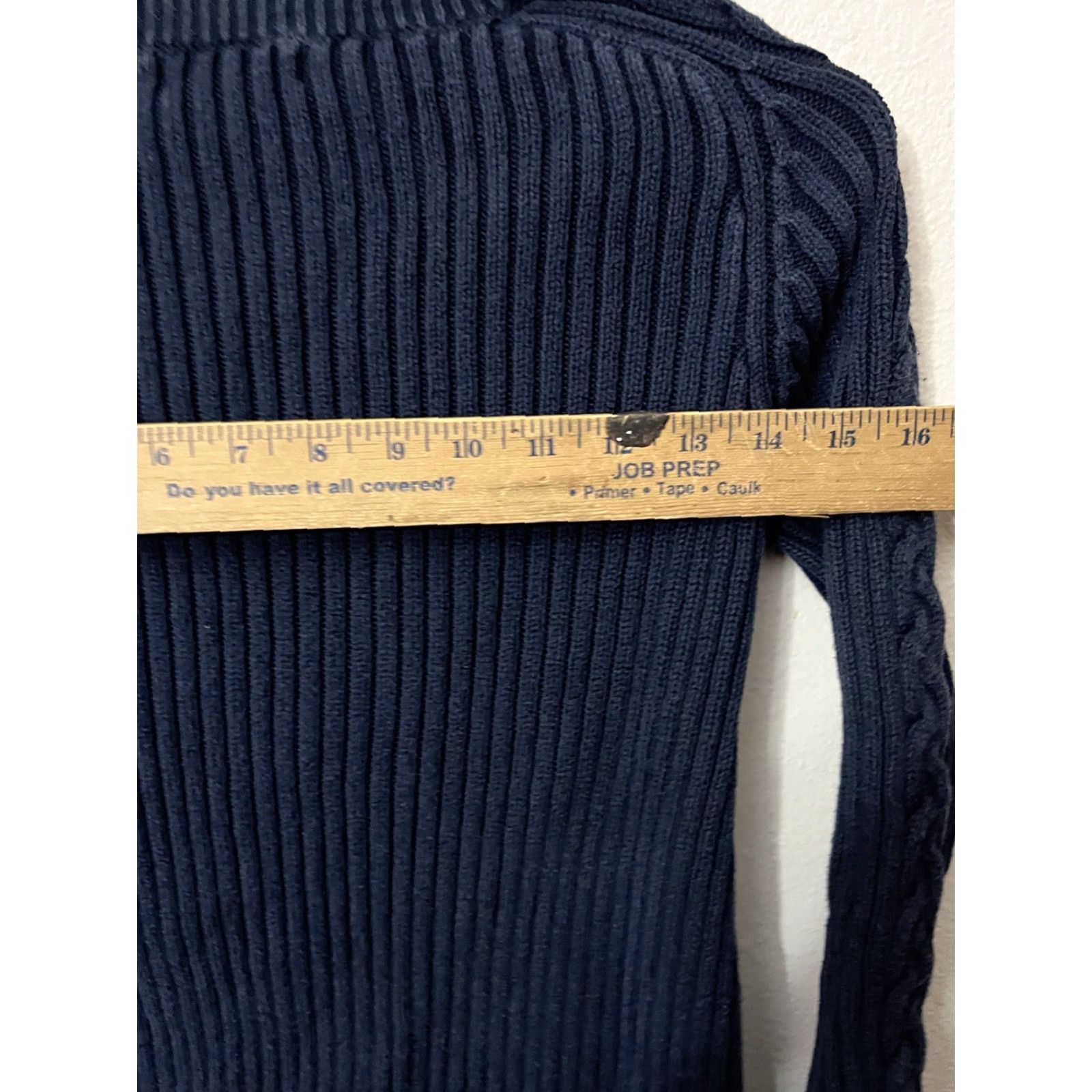 Nautica VINTAGE Nautica Blue Cable Knit Sweater Women Small Regular Cotton Blend Long Sleeve Fall Winter Size S / US 4 / IT 40 - 5 Thumbnail