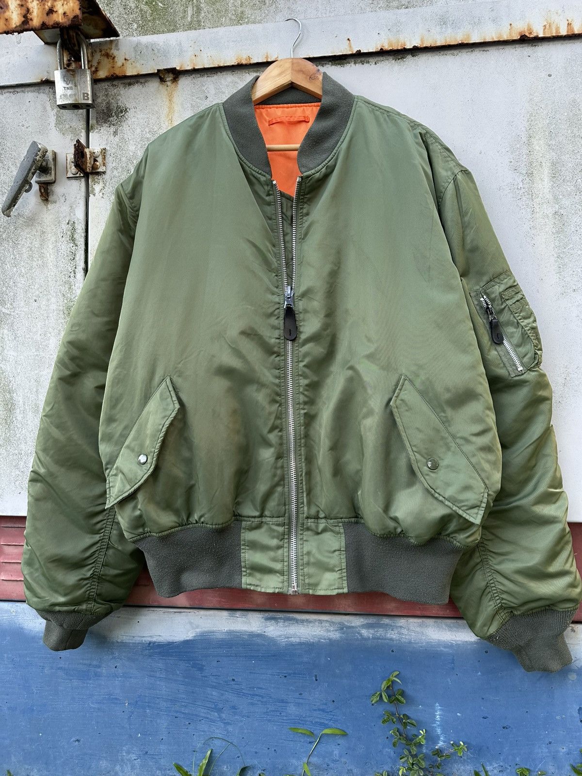 Vintage 🪖Vintage Oversized Knox Armory Military Bomber Jacket Size US XXL / EU 58 / 5 - 6 Thumbnail