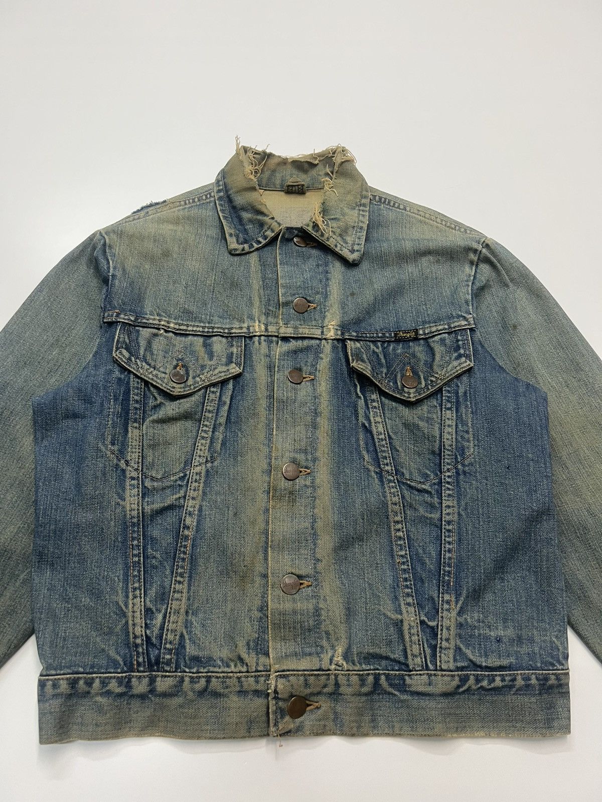 Other 🔥VINTAGE WRANGLER DENIM TRUCKER JACKET Size US S / EU 44-46 / 1 - 4 Thumbnail