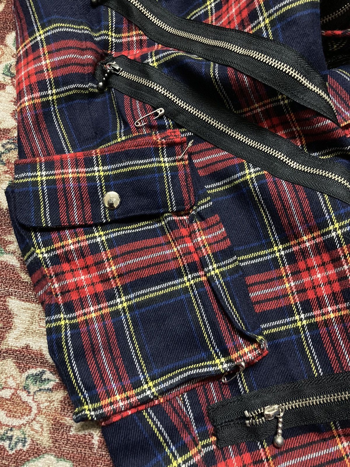 Japanese Brand × Seditionaries RICHARDS Red Tartan Plaid Mod Punk Rock Zip Bondage Pant Size 25" / US 0 / IT 36 - 12 Thumbnail