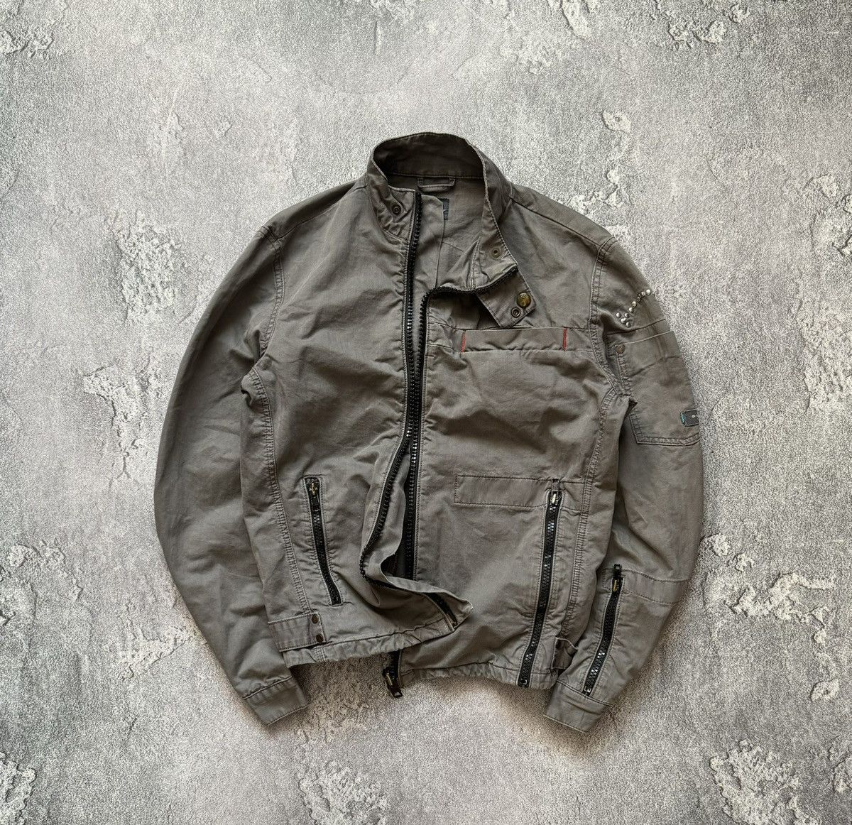 G-Star × Vintage G star raw M Wmns STUDS jacket bomber cargo denim Size M / US 6-8 / IT 42-44 - 1 Thumbnail