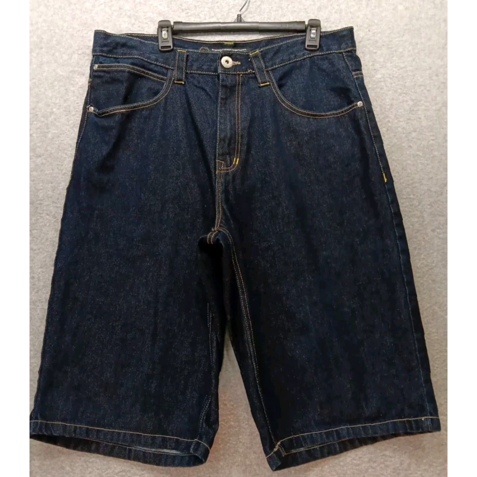 Southpole VTG Southpole Shorts Men's 38 Black Denim Baggy Hip Hop Y2K Embroidered 5-Pocket Relaxed Fit Casual Spring Summer Mens Size US 38 / EU 54 - 6 Thumbnail